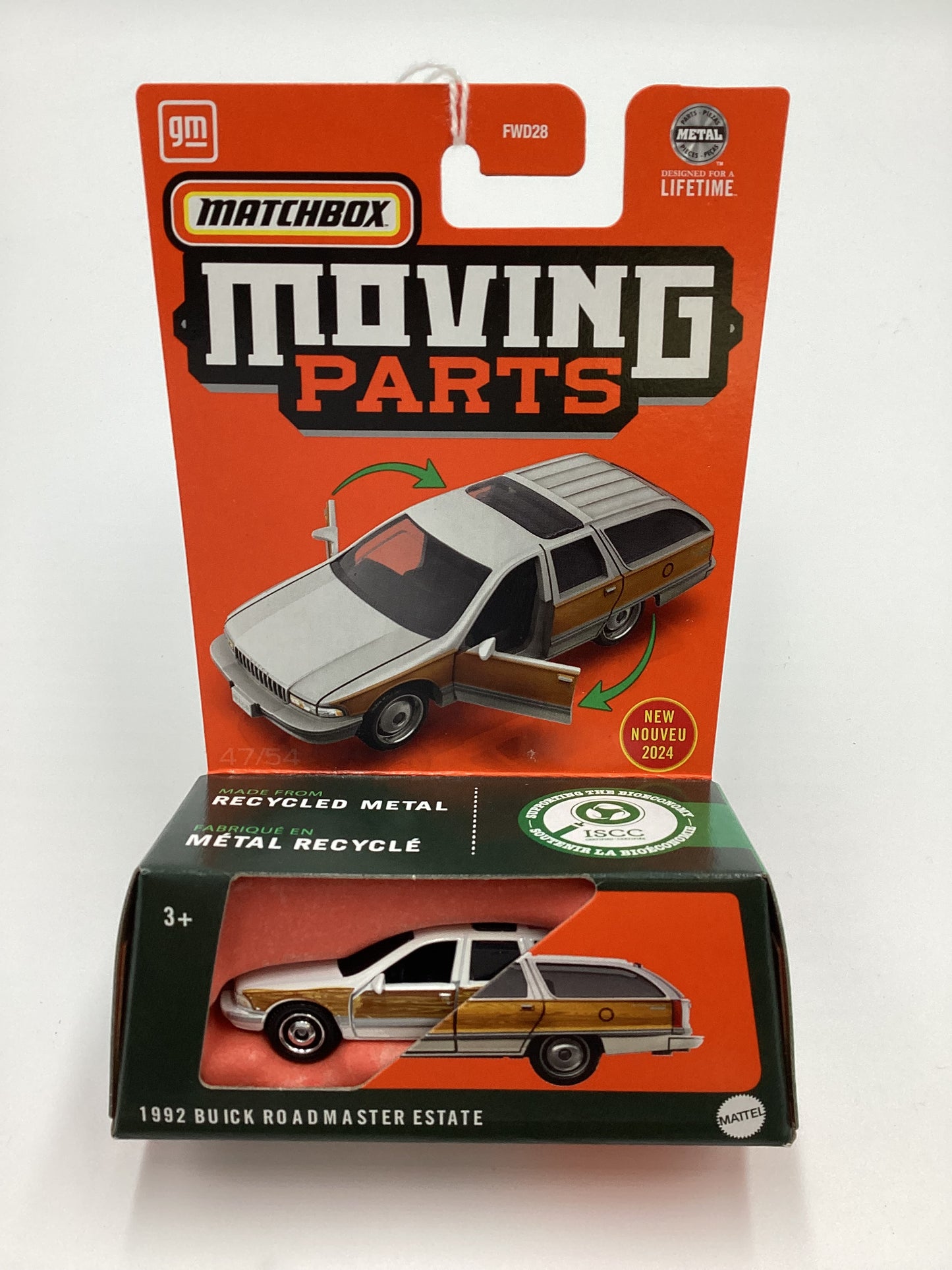 2024 Matchbox Moving Parts #47 1992 Buick Roadmaster Estate White 169D