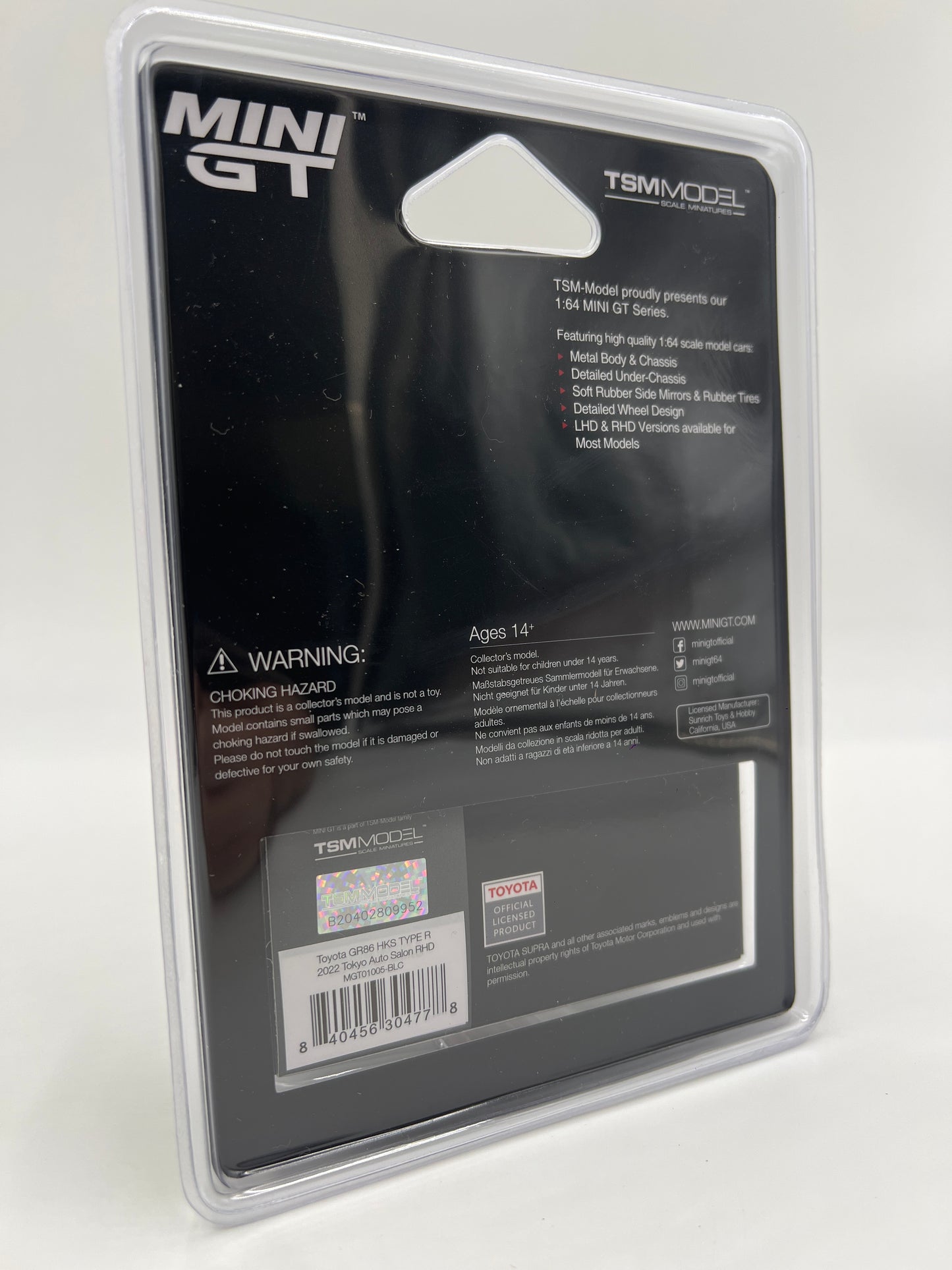 Mini GT #1005 CHASE Toyota GR86 HKS Type R 2022 Tokyo Auto Salon