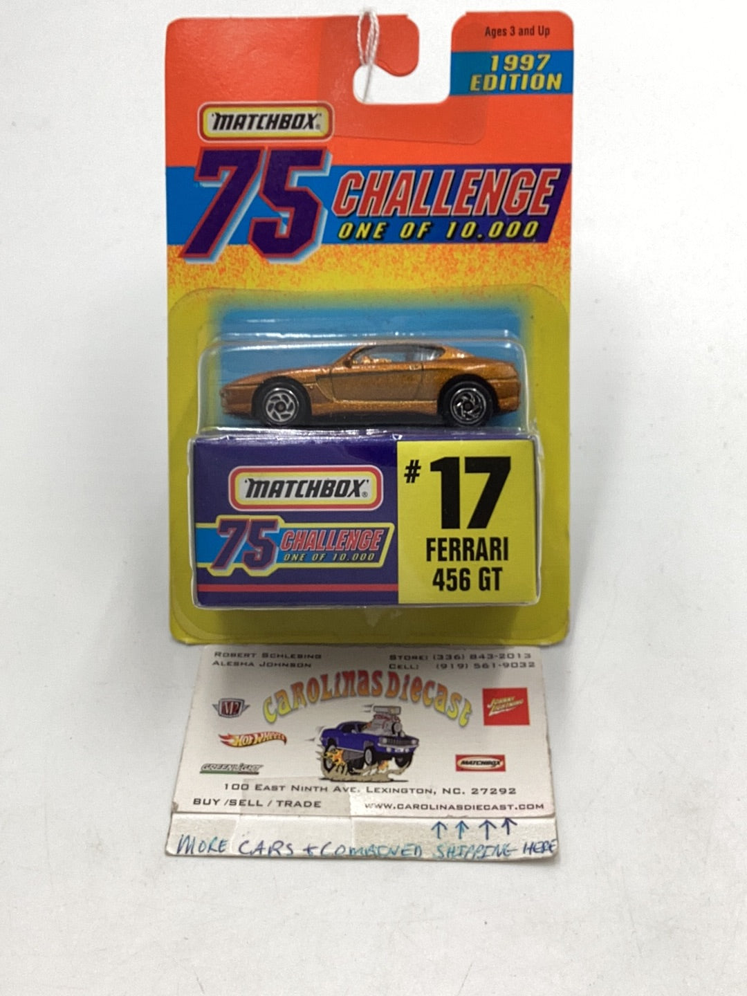 Matchbox 75 Challenge #17 Ferrari 456 GT 163G