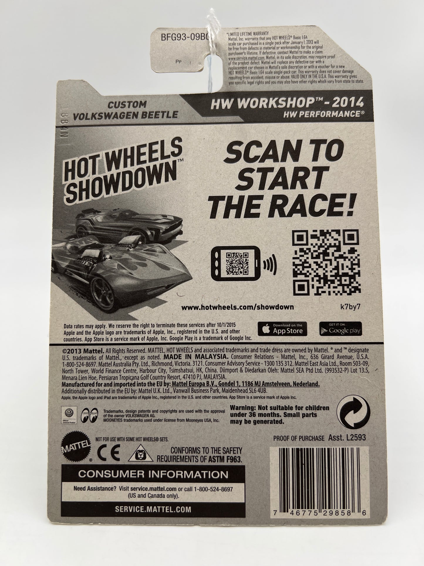 2014 Hot Wheels Walmart Exclusive Zamac 16 #247 Custom Volkswagen Beetle Mooneyes