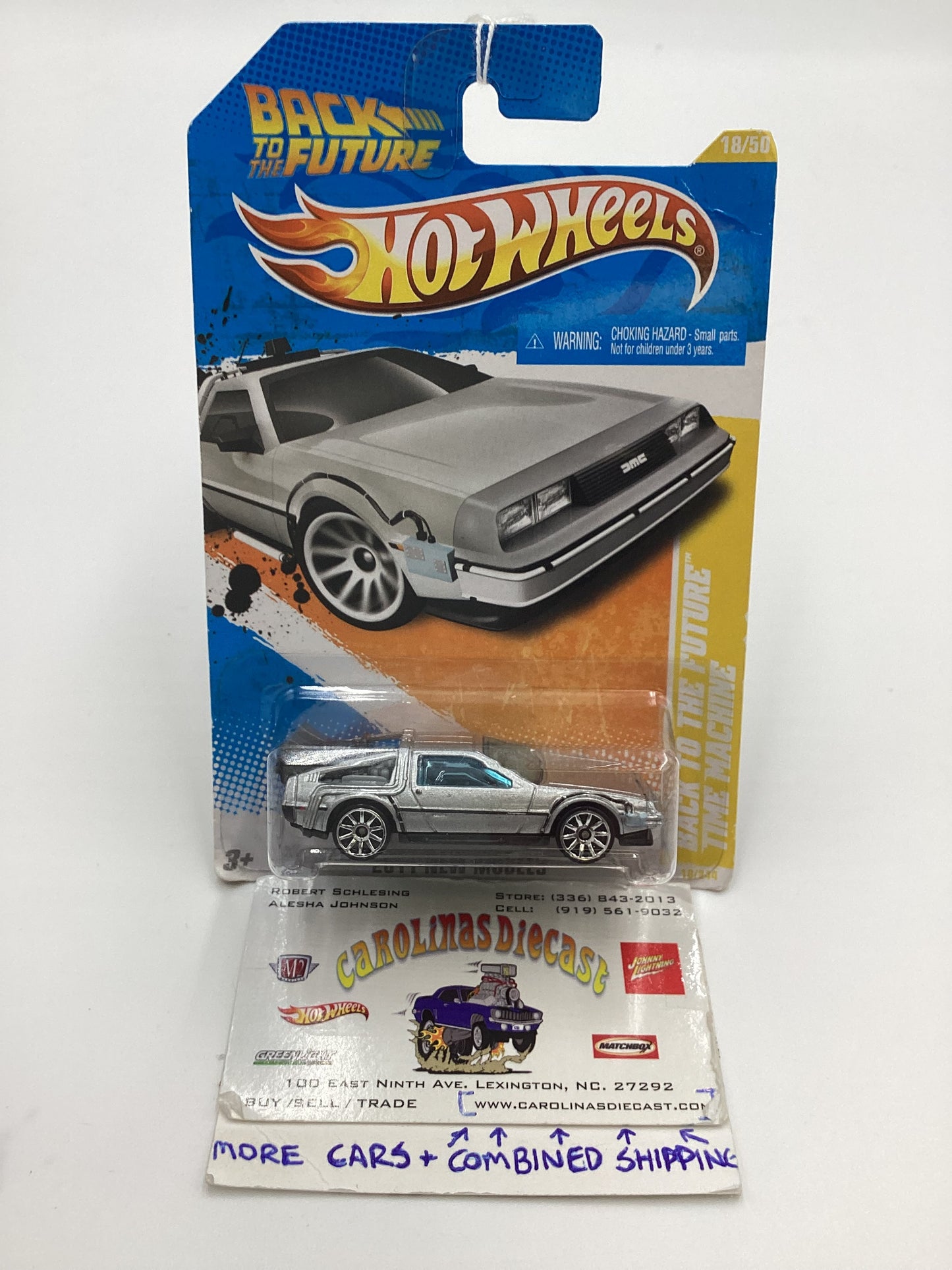 2011 Hot Wheels #18 Back to the Future Time Machine Silver 119B