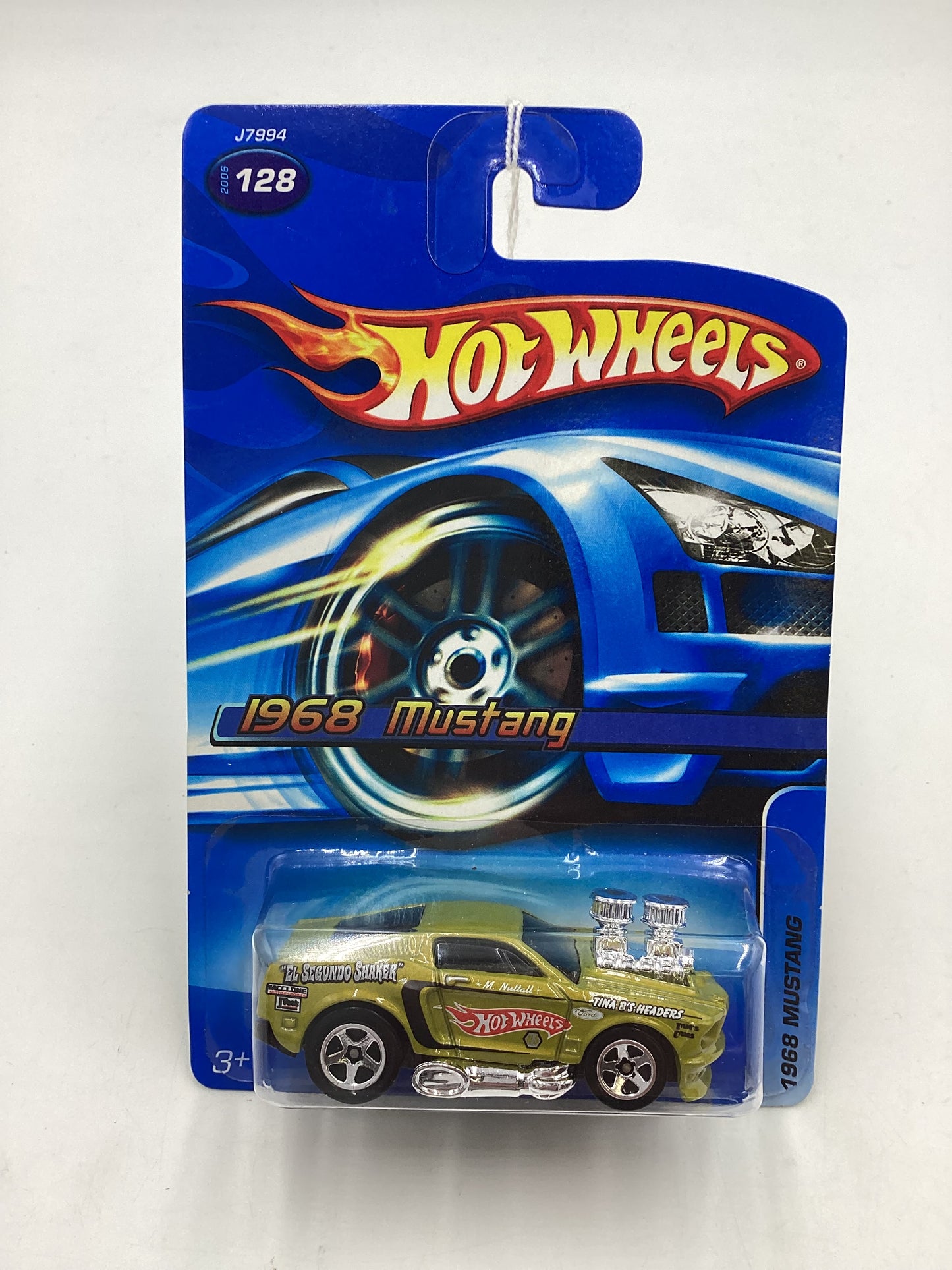 2006 Hot Wheels #128 1968 Mustang Tooned Green 24B