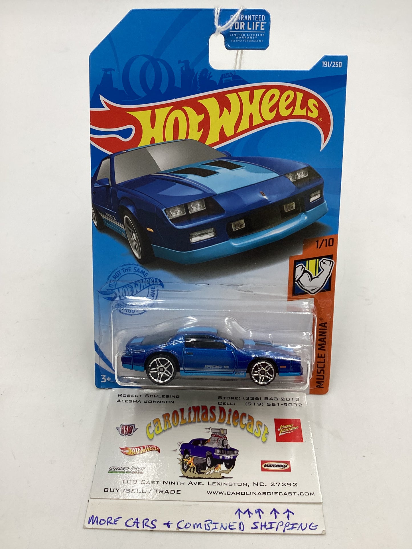 2021 Hot wheels Muscle Mania #191 85 Chevrolet Camaro Iroc-Z blue 1D