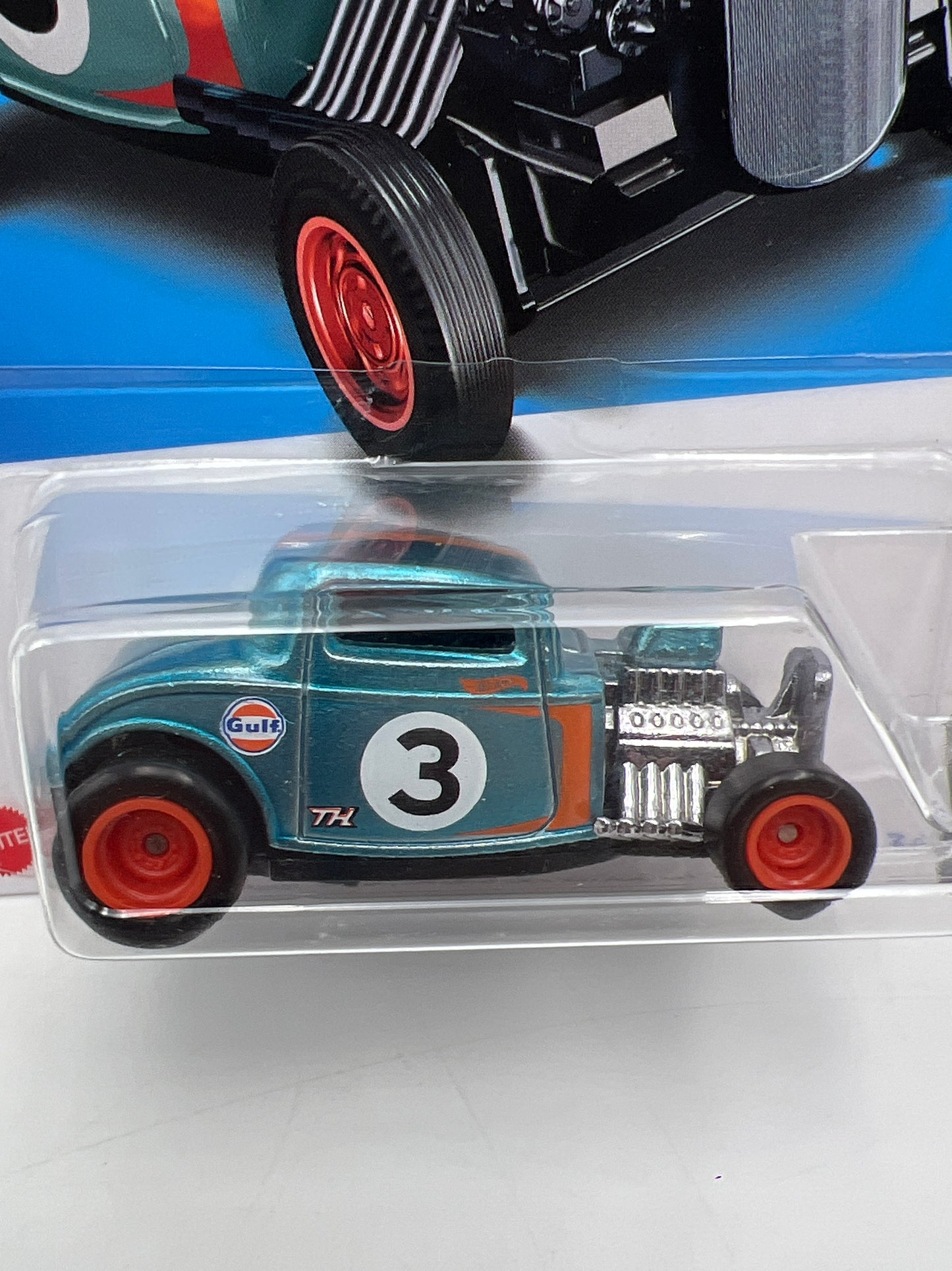 2022 Hot Wheels Super Treasure Hunt #237 32 Ford Gulf Blue W/Protector
