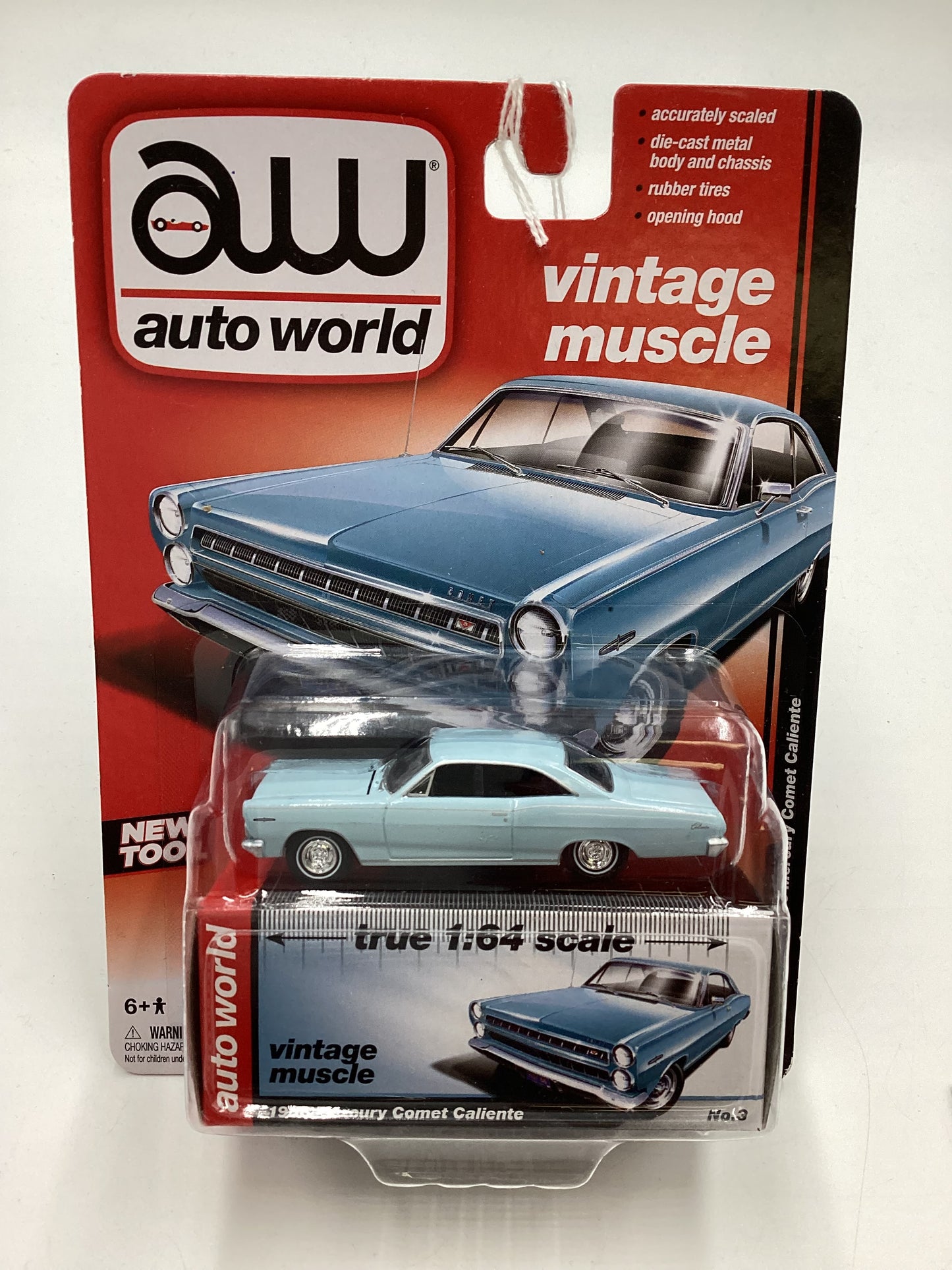 Auto World AW Vintage Muscle Series 3 Release 3 1966 Mercury Comet Caliente Light Blue 184E