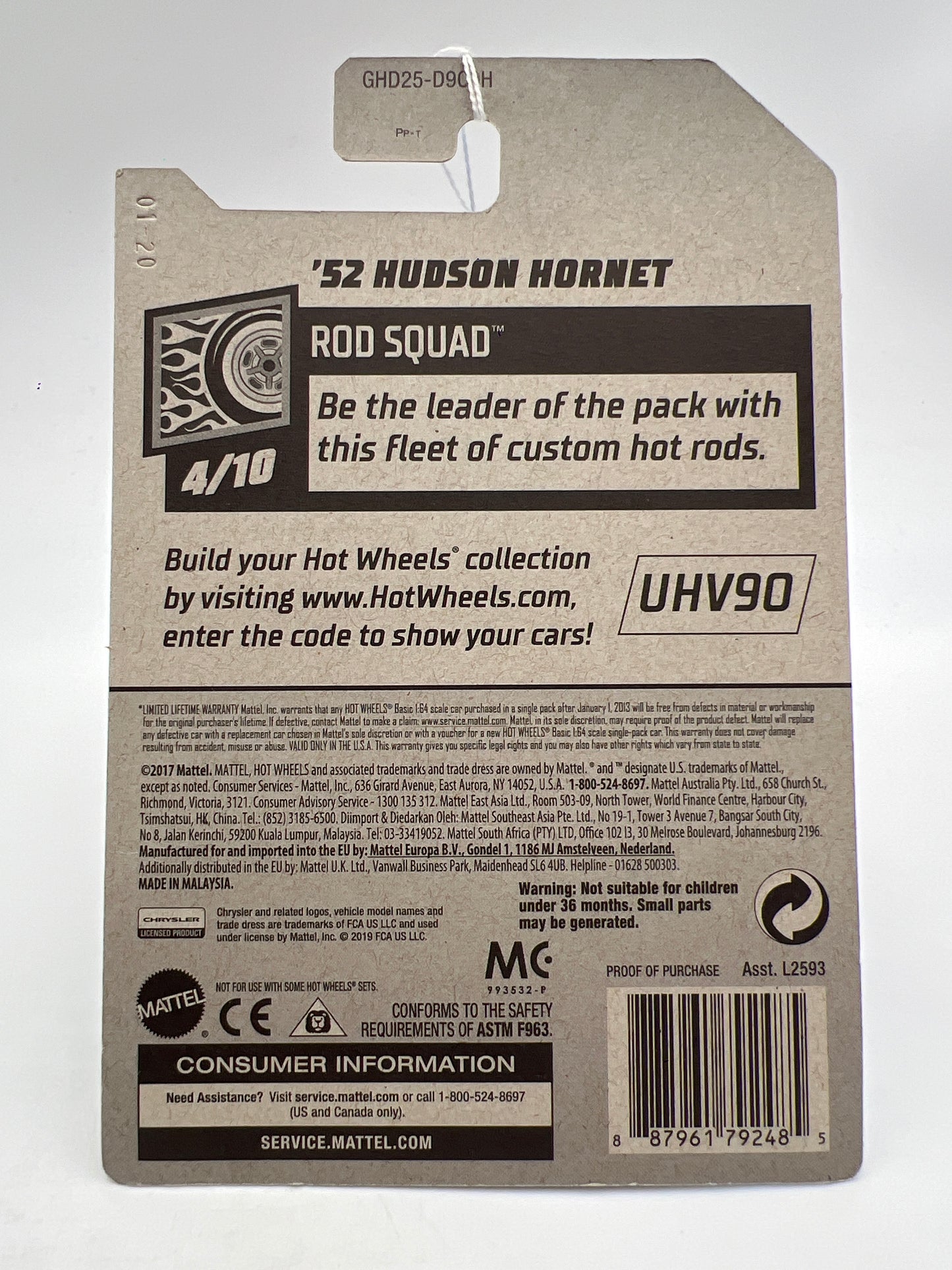 2020 Hot Wheels Rod Squad #140 52 Hudson Hornet Gray