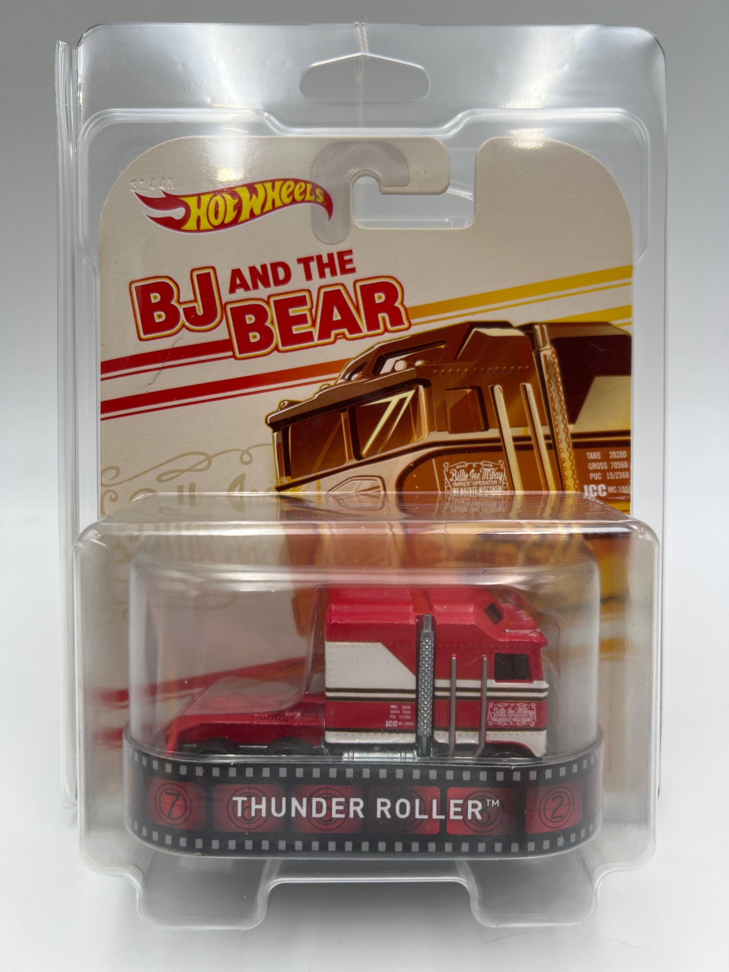 Hot Wheels Retro Entertainment BJ And The Bear Thunder Roller W/Protector Card Not Perfect