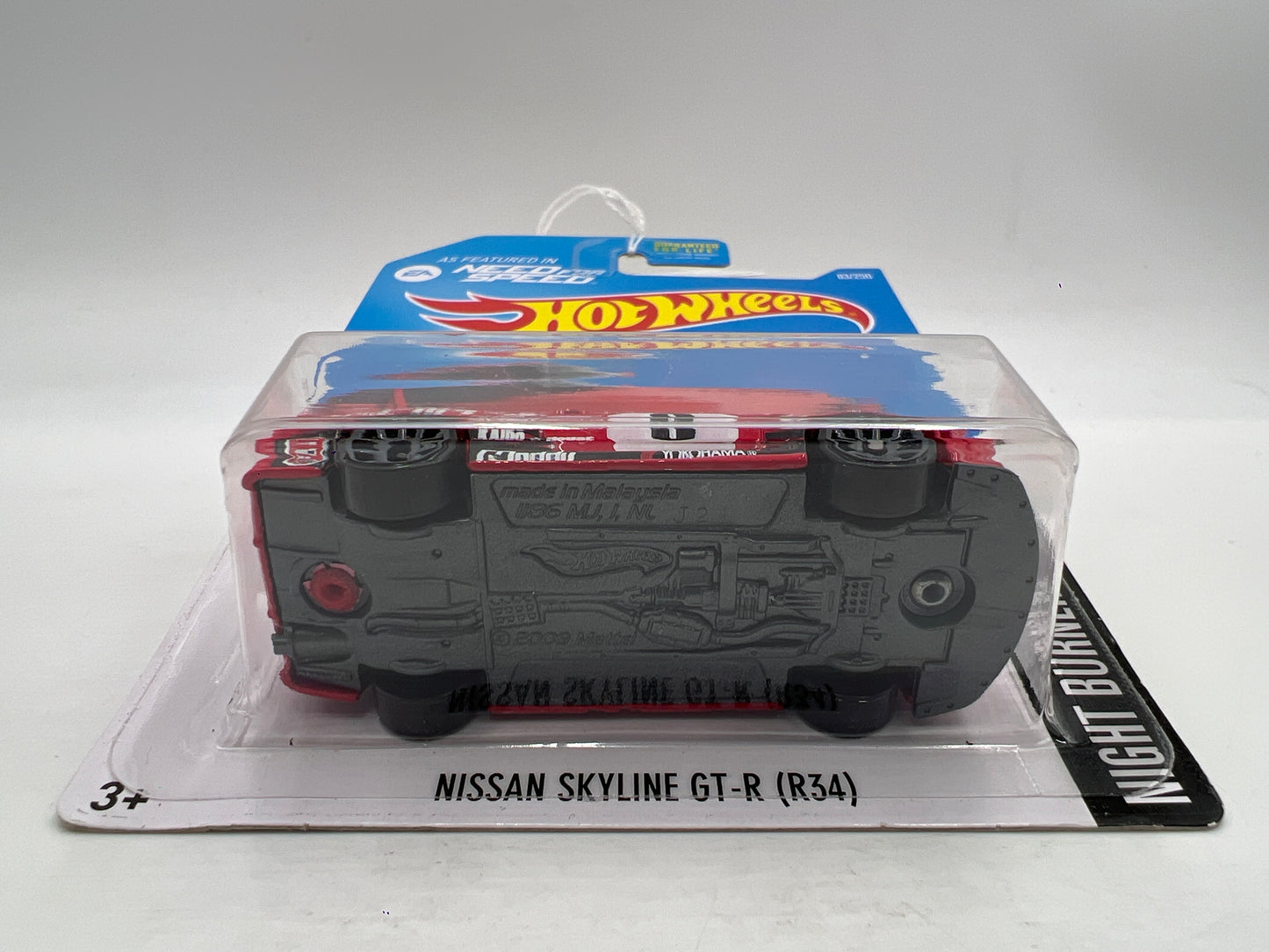 2016 Hot Wheels Night Burnerz #83 Need For Speed Nissan Skyline GT-R R34 Red