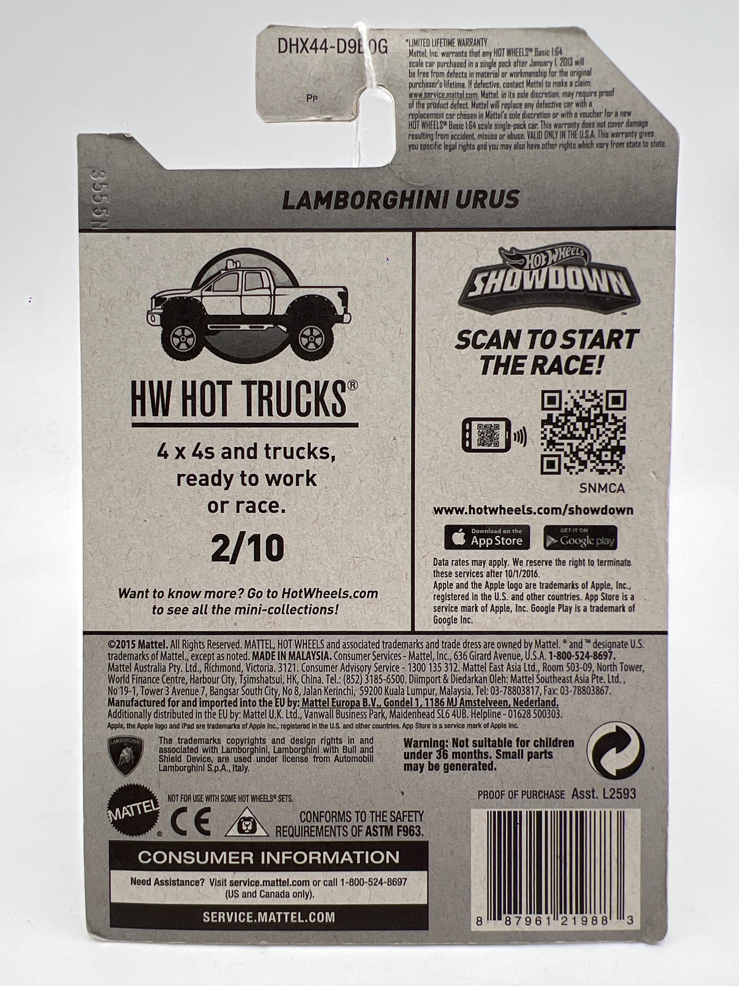 Hot Wheels Hot Trucks #142 Lamborghini Urus Orange 102C