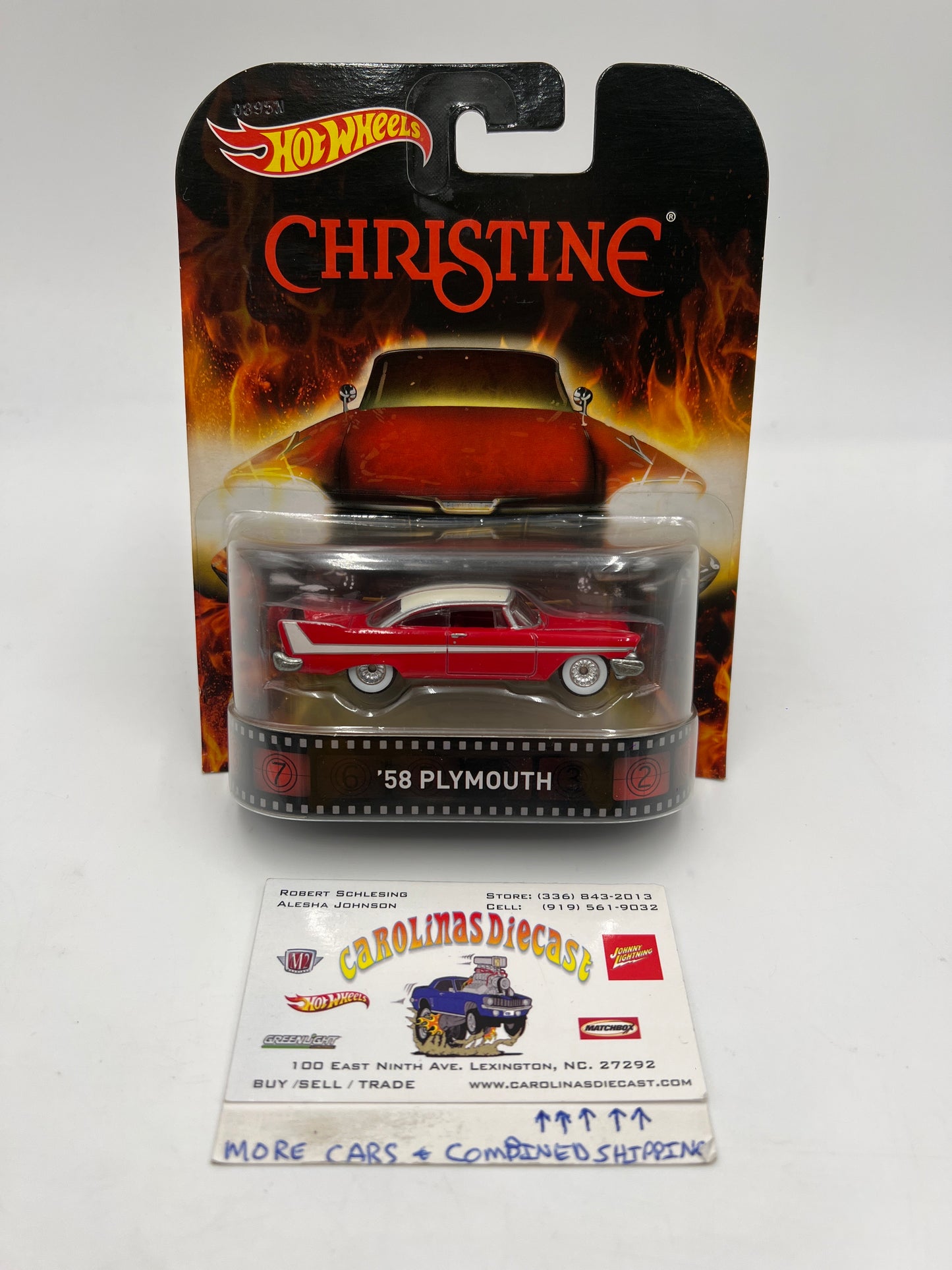 Hot Wheels Premium Retro Entertainment Christine 58 Plymouth Red W/Protector