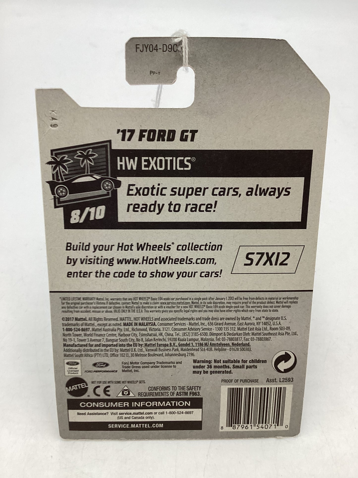 2018 Hot Wheels #99 17 Ford GT Blue 25i