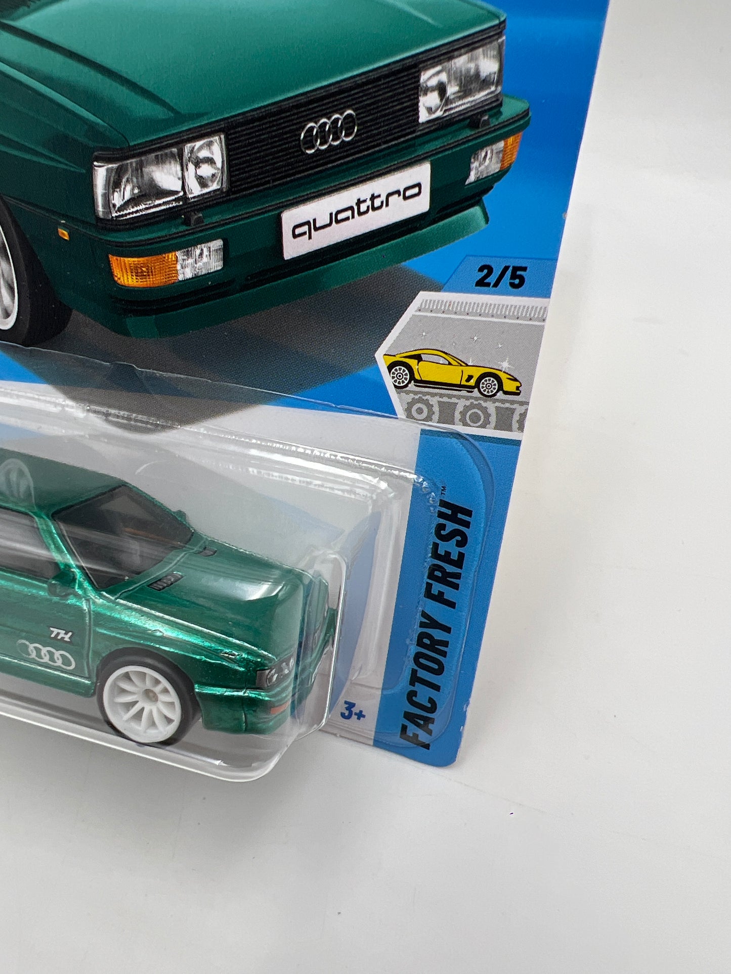2025 Hot Wheels Super Treasure Hunt #16 87 Audi Quattro Green W/Protector