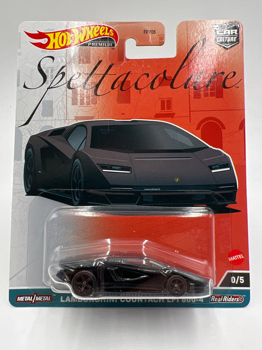 Hot Wheels Premium Car Culture Spettacolare CHASE #0 Lamborghini Countach LPI 800-4 Black W/Protector