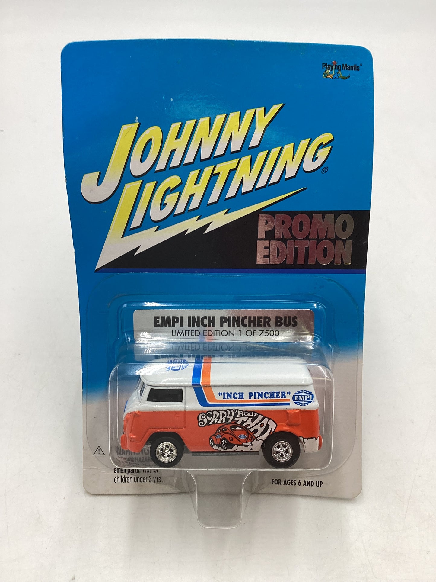 Johnny Lightning Liberty Promo Edition Empi Inch Pincher Bus with protector 1/7500 *Card is Warped*