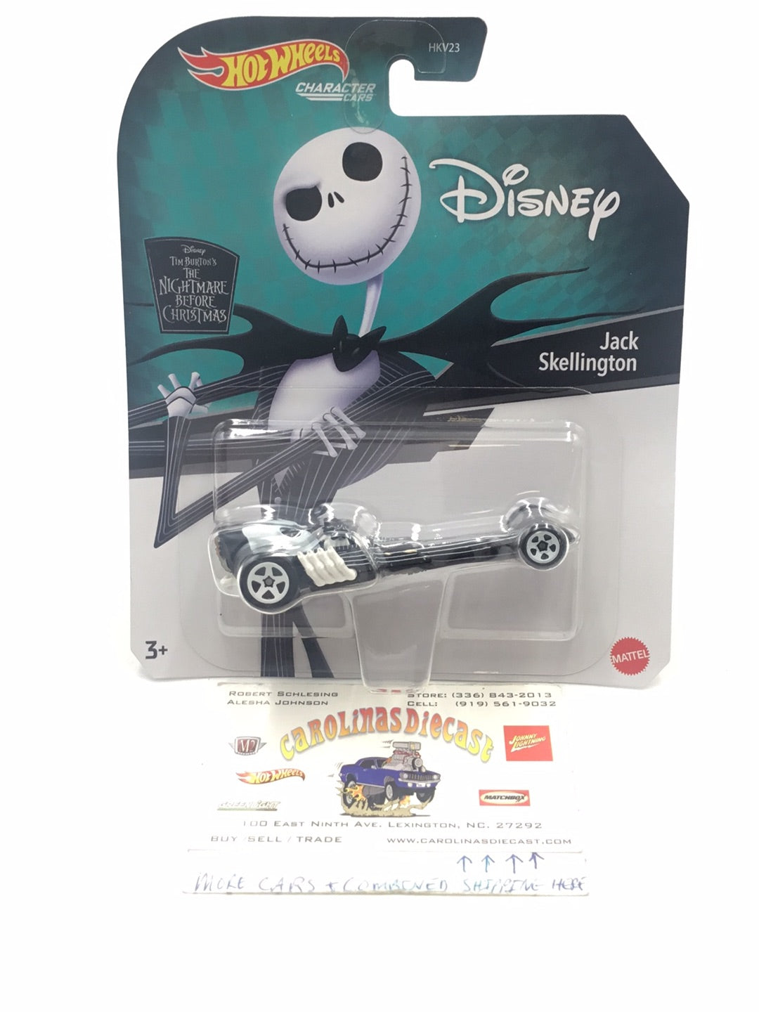 2022 Hot Wheels Disney character cars Jack Skellington Nightmare Before Christmas