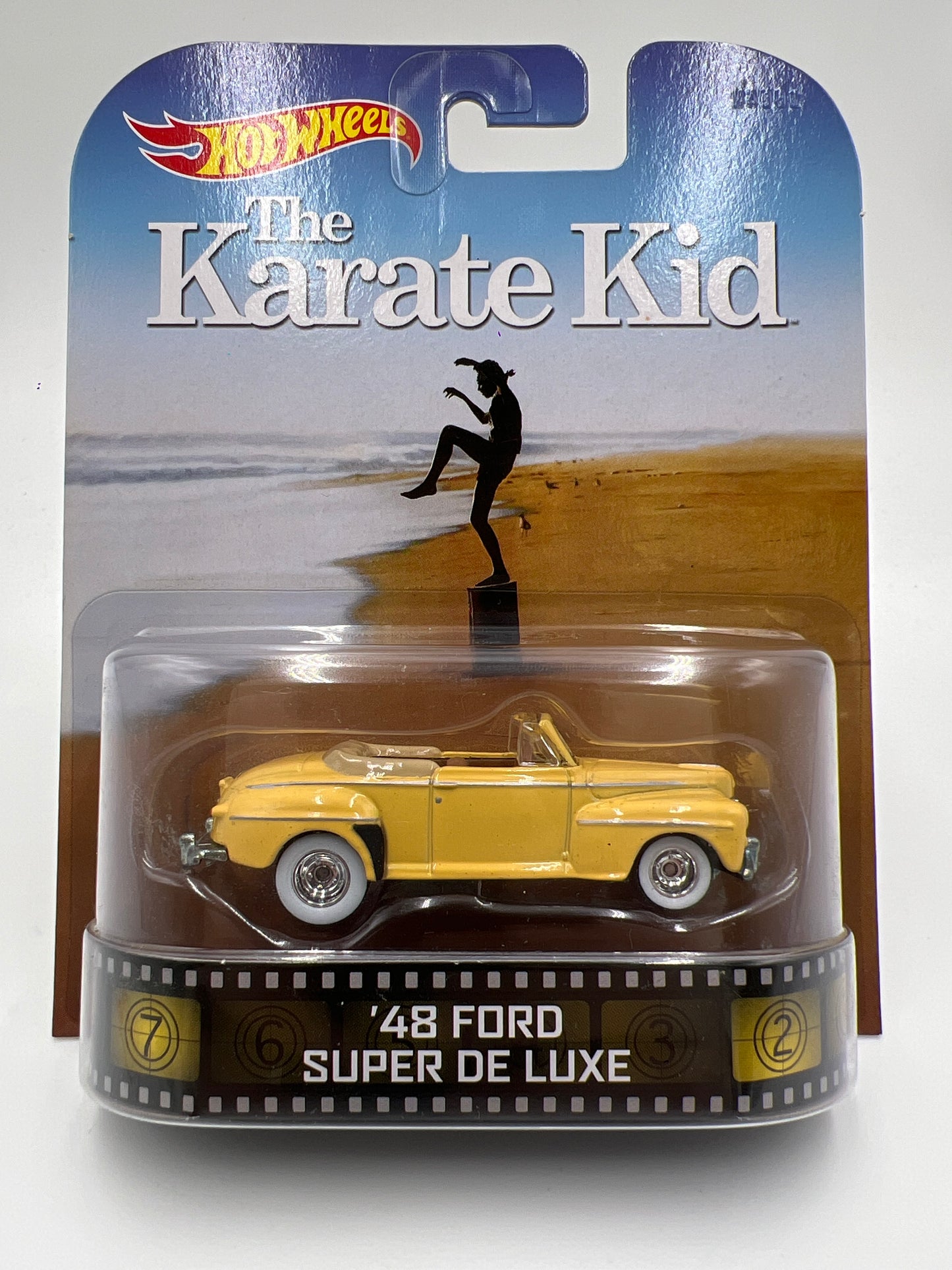 Hot Wheels Retro Entertainment The Karate Kid 48 Ford Super De Luxe Yellow W/Protector