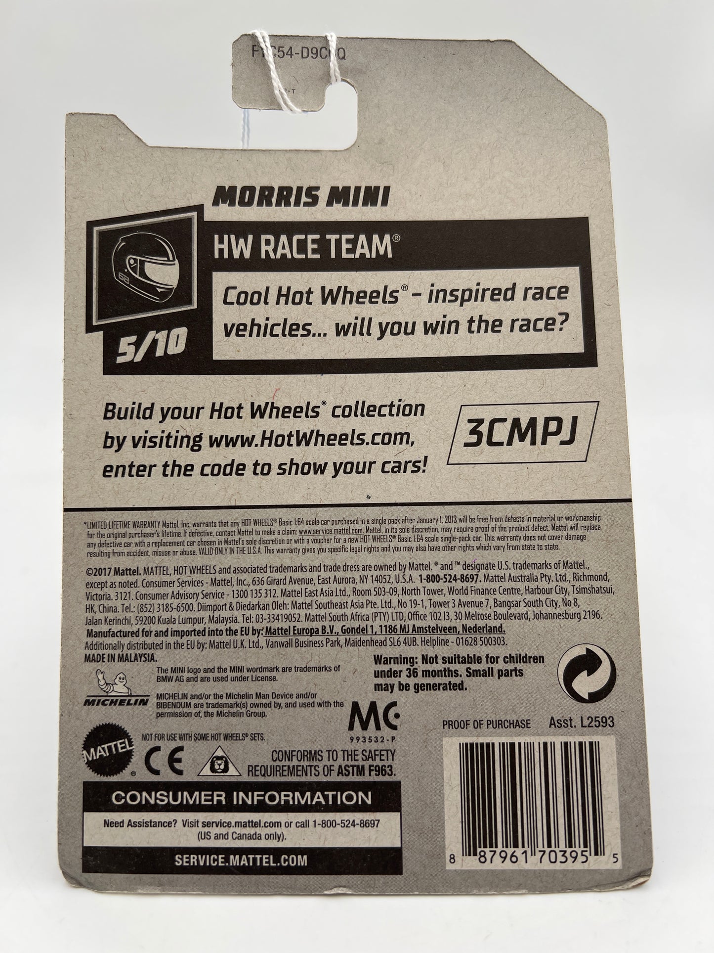 2019 Hot Wheels HW Race Team #242 Morris Mini Blue 66i