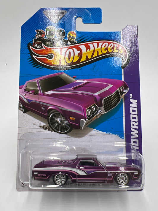 2013 Hot Wheels Super Treasure Hunt #163 72 Ford Ranchero Purple W/Protector