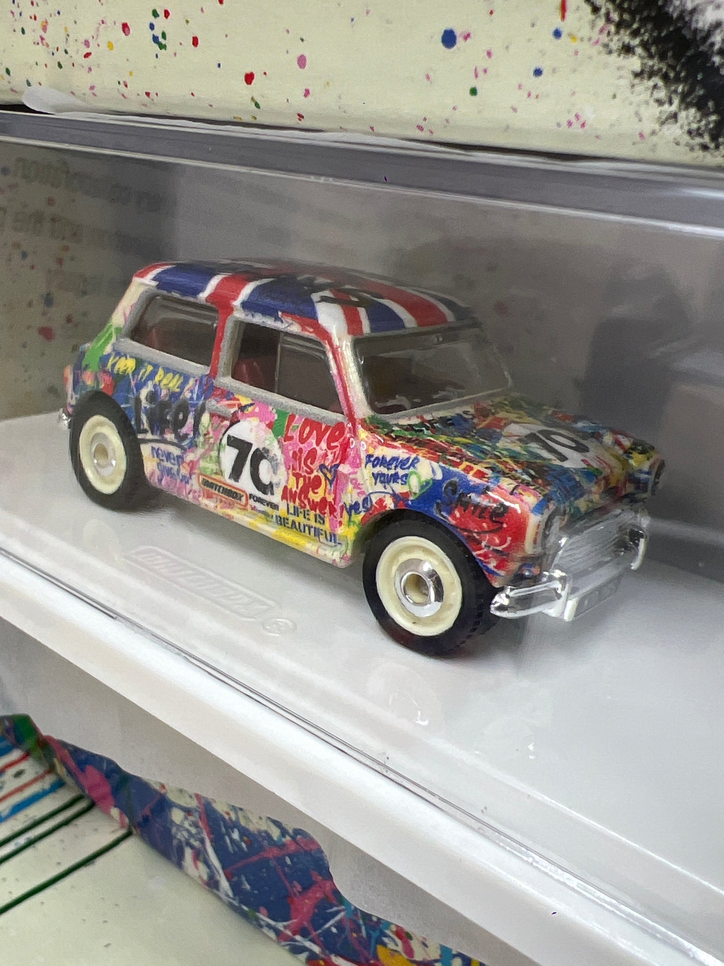 Matchbox 70th Anniversary Mattel Creations Mr. Brainwash Austin Mini Cooper S W/Box