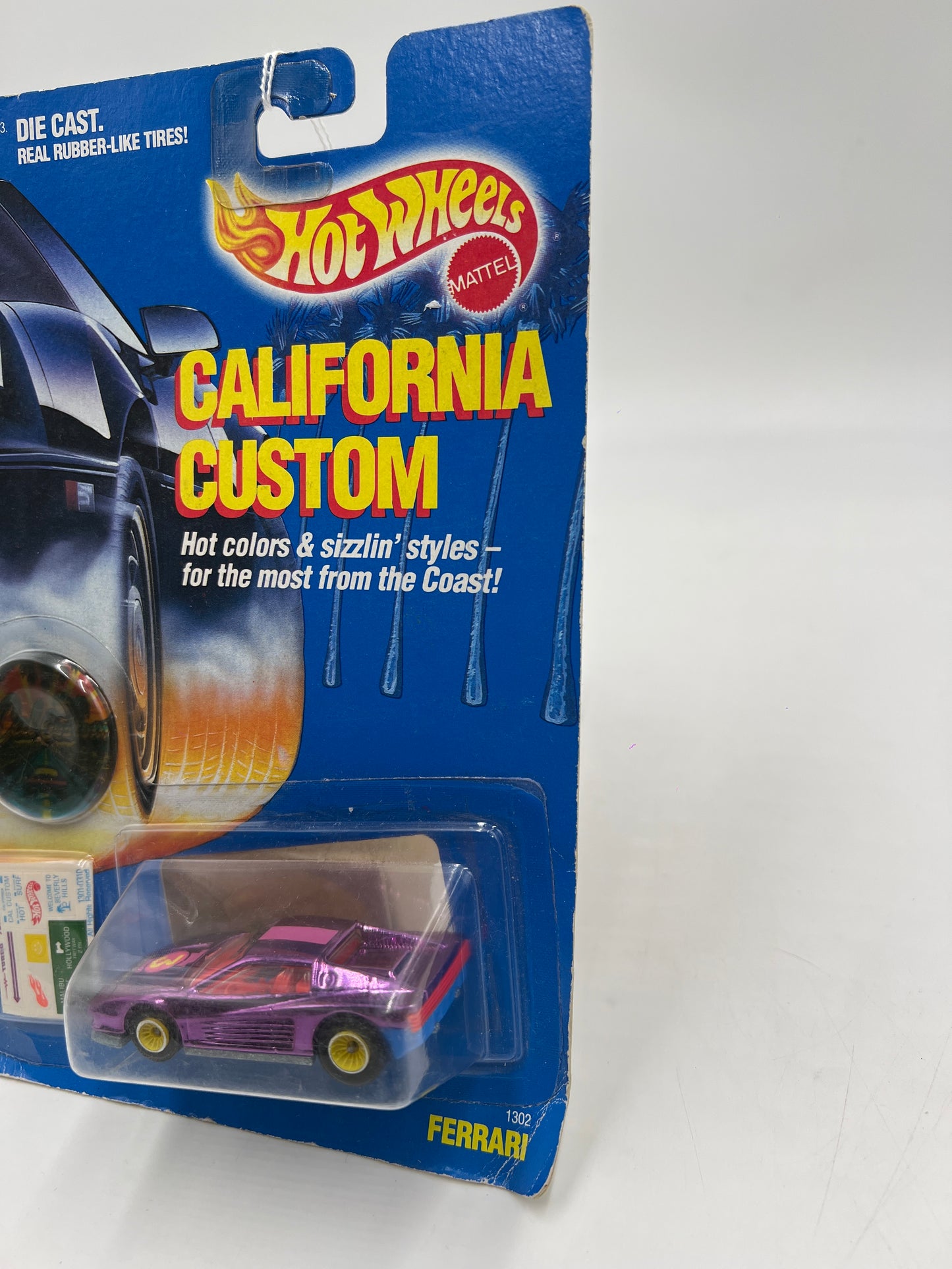 1989 Hot Wheels California Custom 1302 Ferrari Testarossa Purple