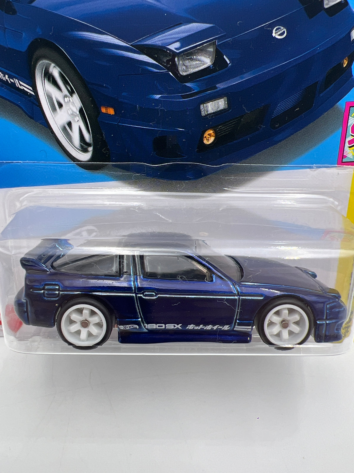2024 Hot Wheels Super Treasure Hunt #211 96 Nissan 180SX Type X Blue W/Protector