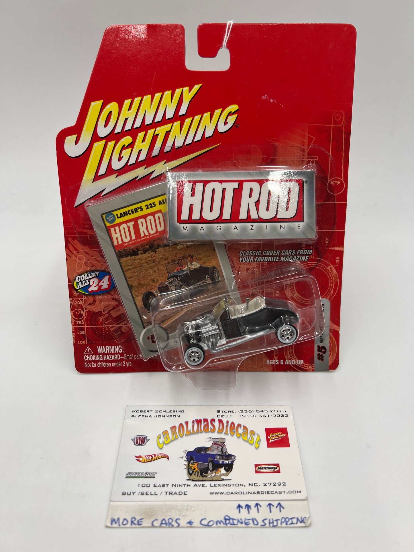 Johnny Lightning White Lightning Chase Hot Rod Magazine #5 1927 Ford T-Roadster Black