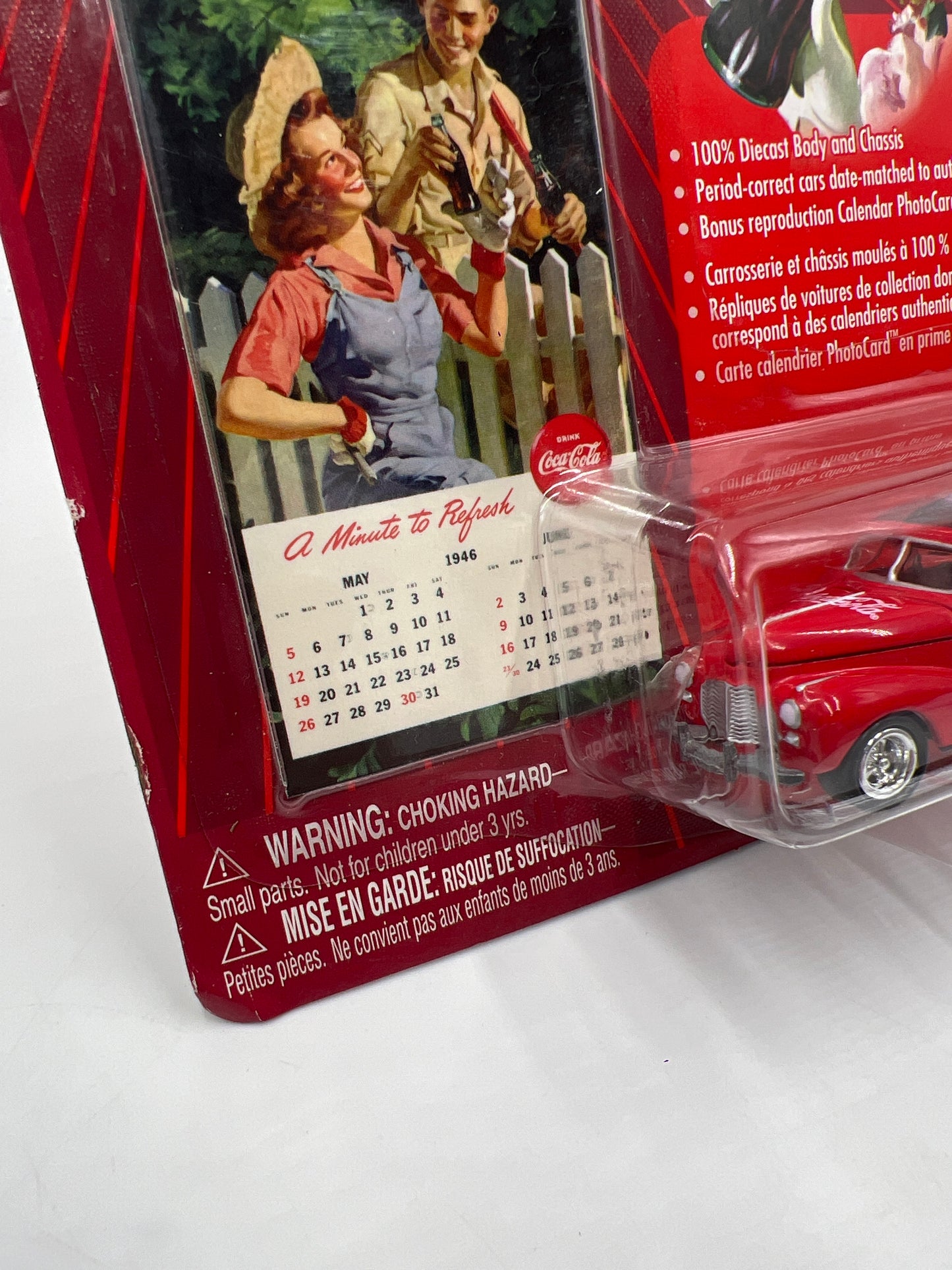 Johnny Lightning Coca Cola Calendar Girl Series #11 41 Chevy Special Deluxe Wagon Red 220D
