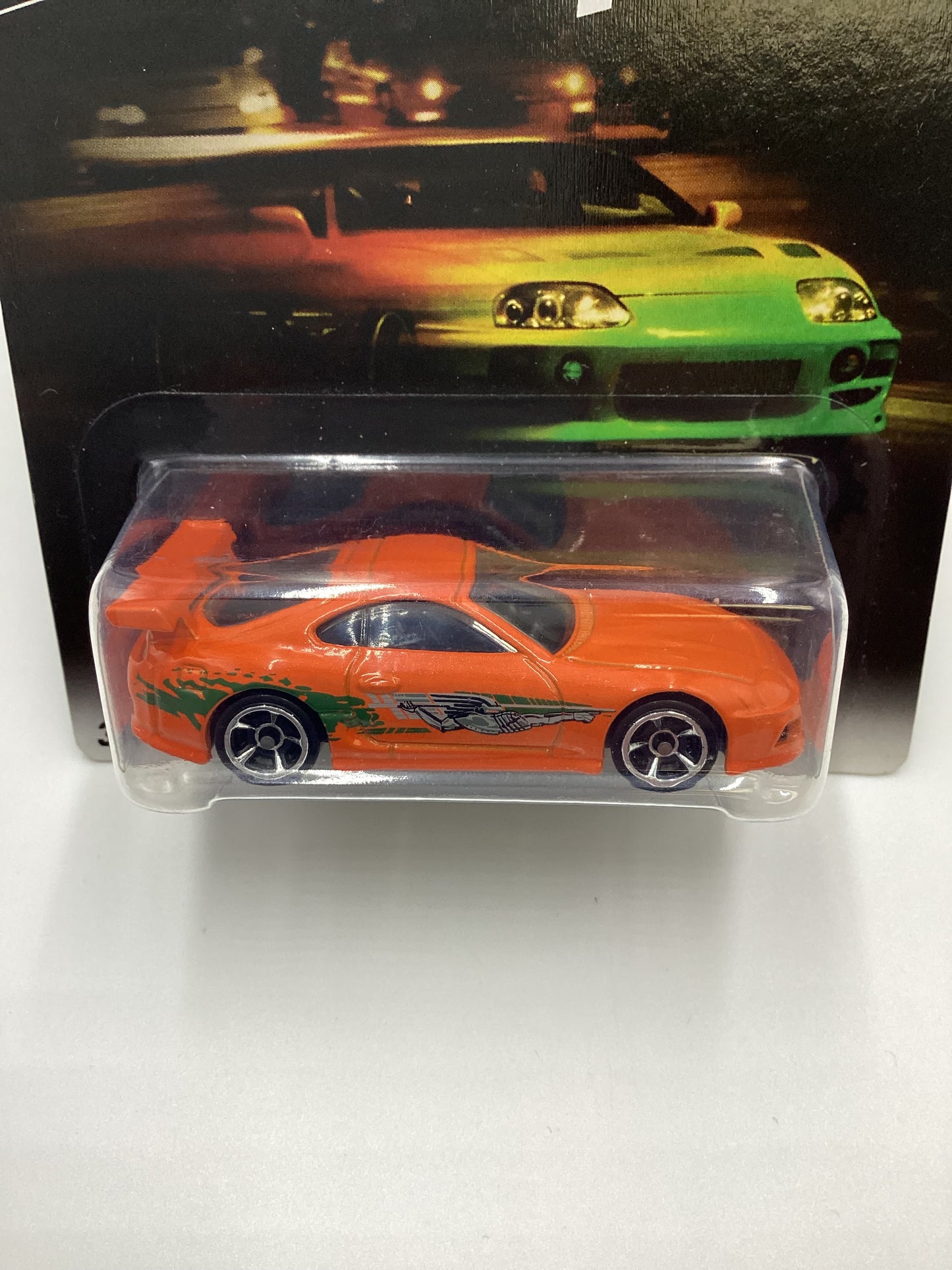 2017 Hot Wheels The Fast & Furious #1 94 Toyota Supra Orange with protector