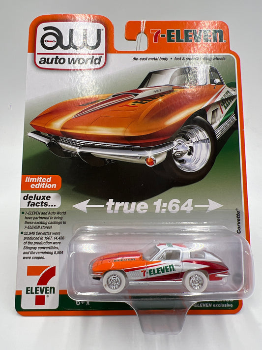 Auto World Ultra Red Chase 7-Eleven Exclusive Deluxe Series #1 1967 Chevy Corvette