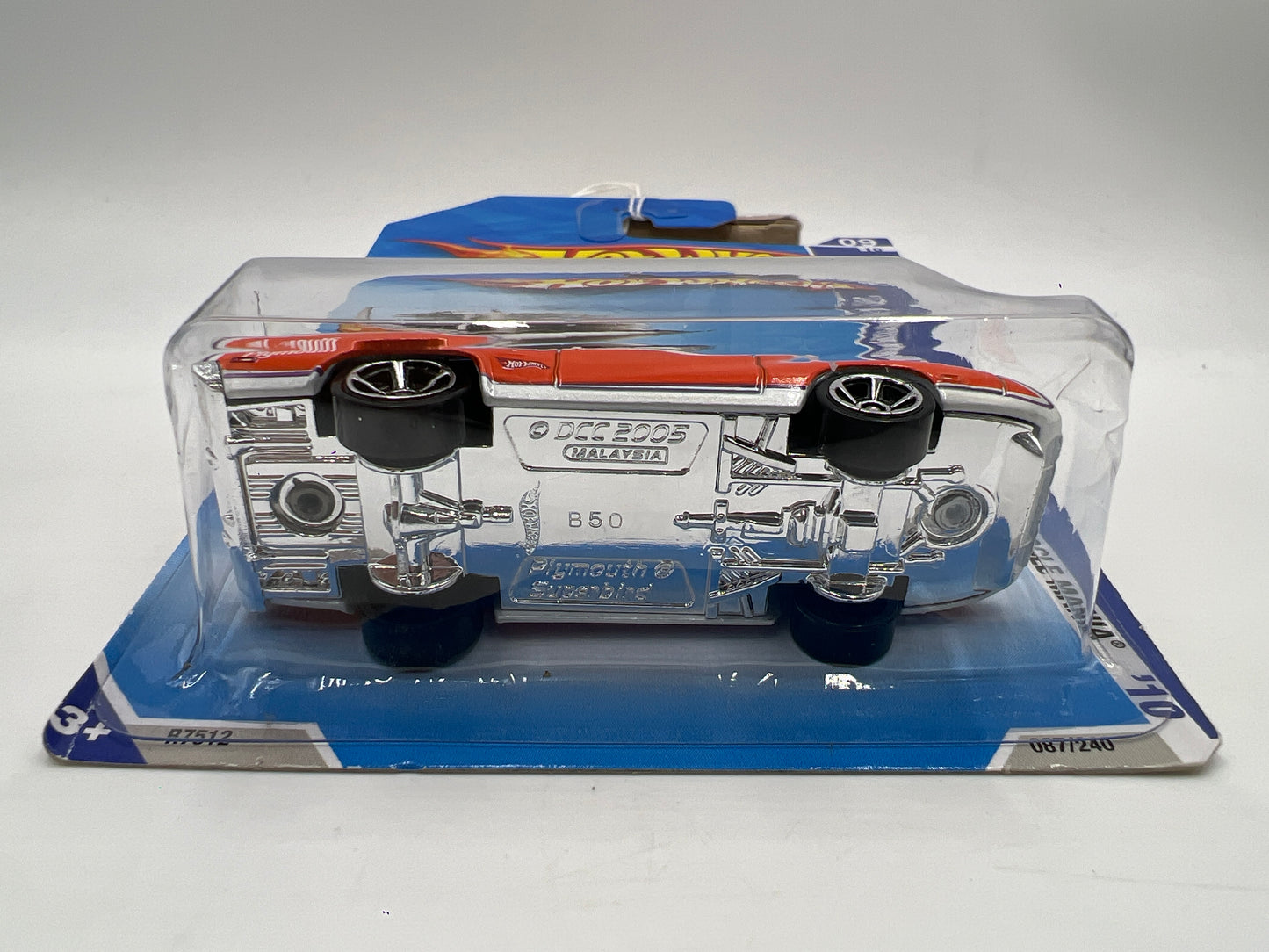 2010 Hot Wheels Kmart Exclusive #87 70 Plymouth Superbird Orange/White Cracked Blister 239C