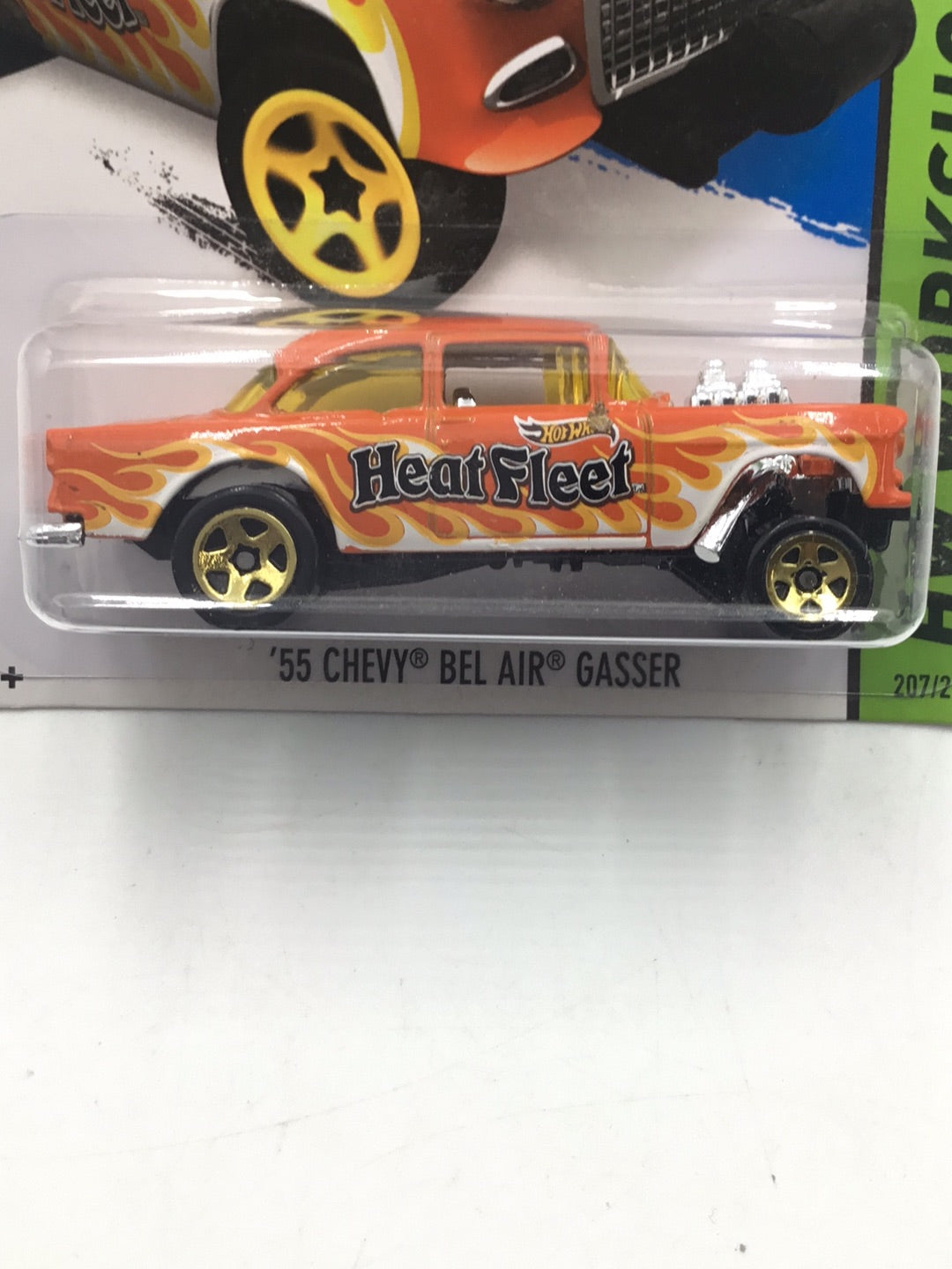 2015 Hot Wheels #207 55 Chevy Bel Air Heat Fleet Gasser S3