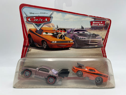 Disney Pixar Cars 2 Pack Boost & Snot Rod Bad Card