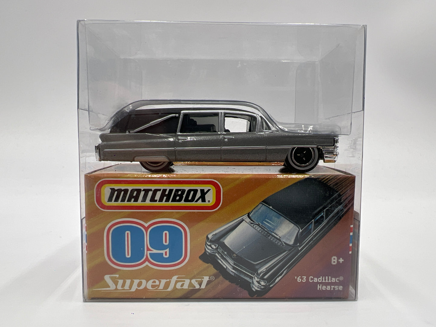 Matchbox Superfast #9 63 Cadillac Hearse Gray