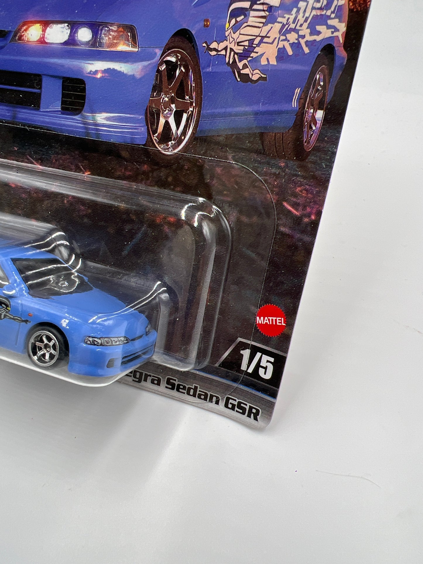 2024 Hot Wheels Gold Label Fast & Furious #1 Custom Acura Integra Sedan GSR Blue Vein on Card 246P