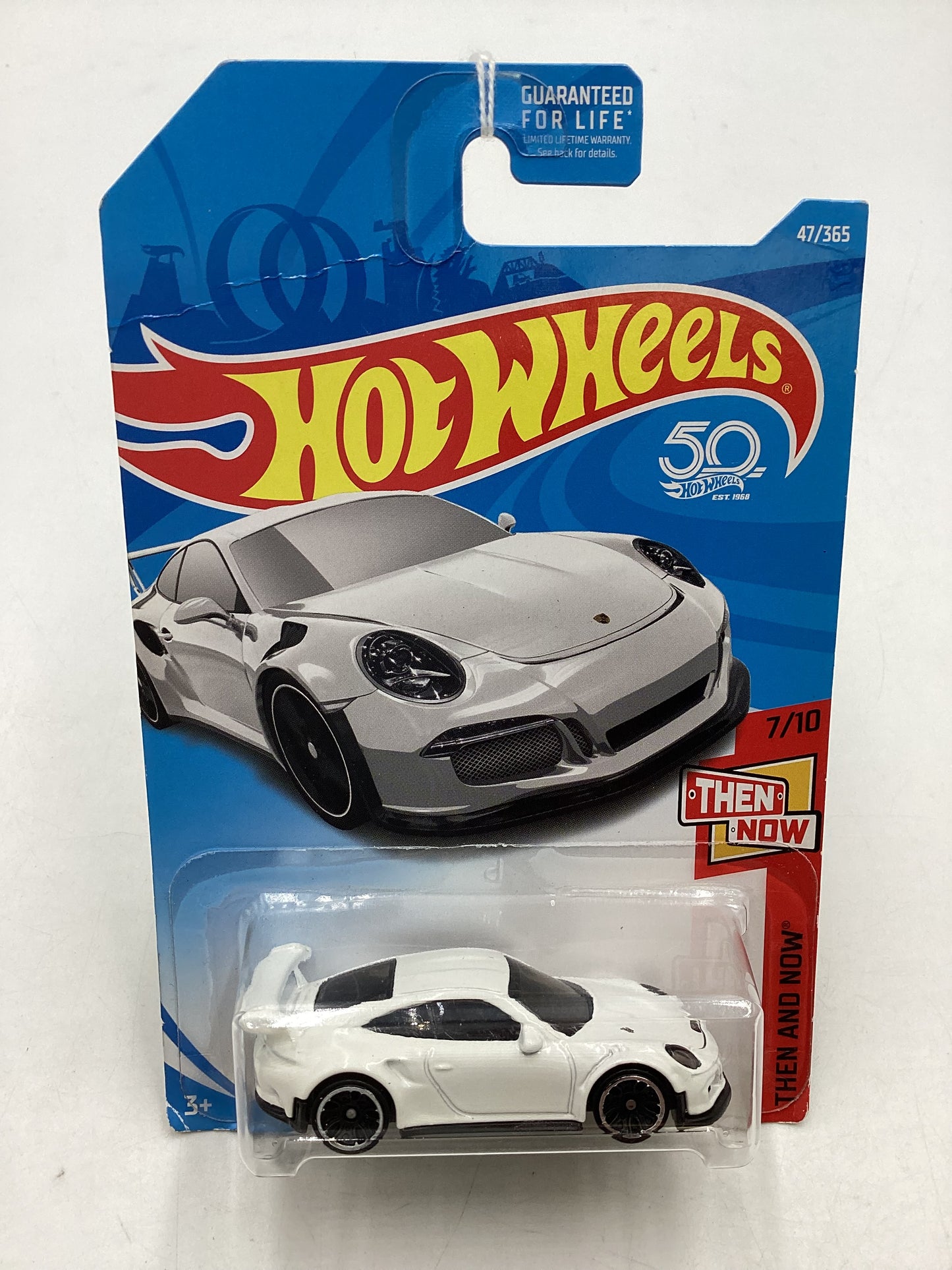 2018 Hot Wheels #47 Porsche 911 GT3 RS White *Vein* 99B