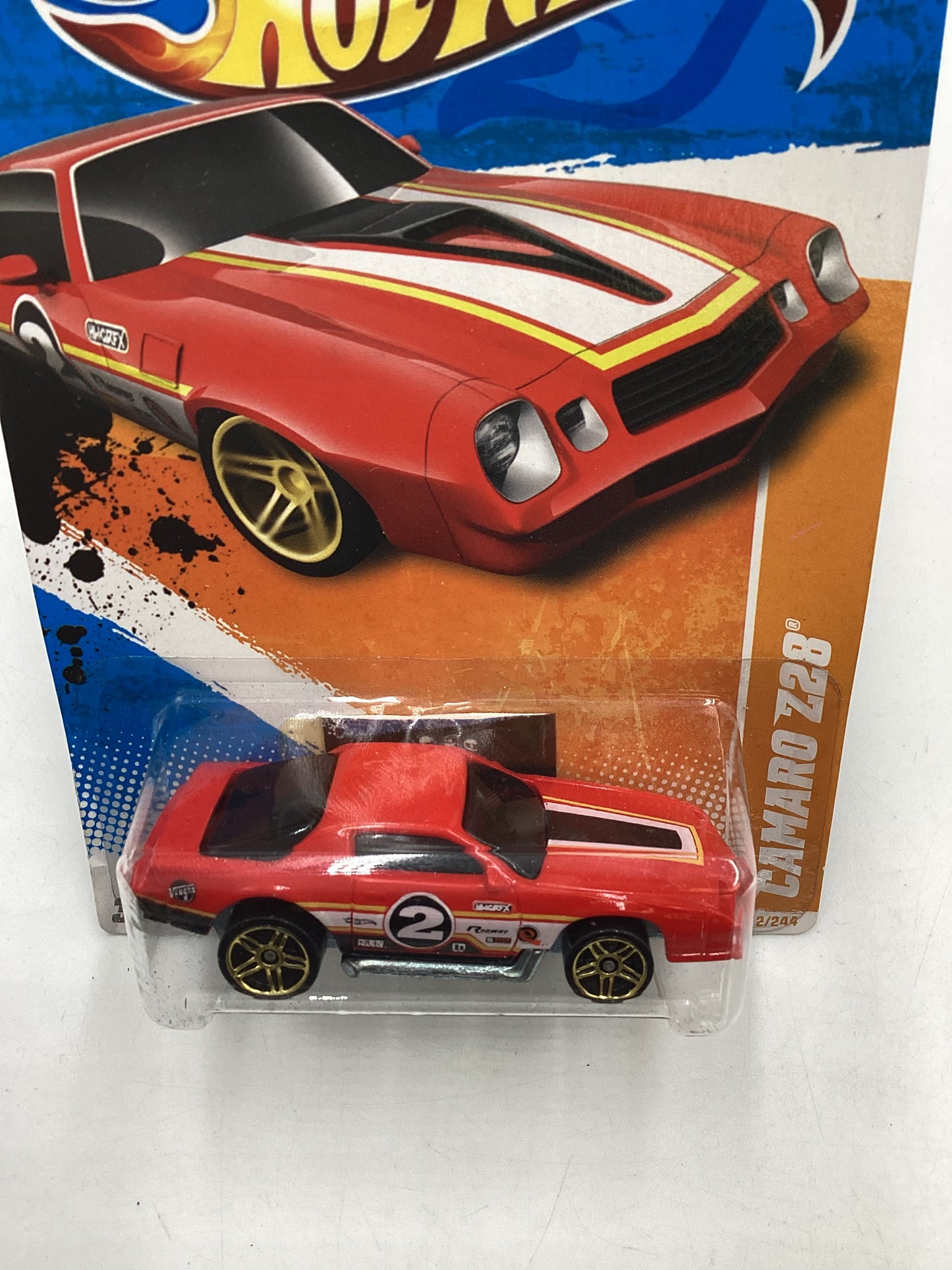 2011 Hot wheels #072 Red Camaro Z28 17H