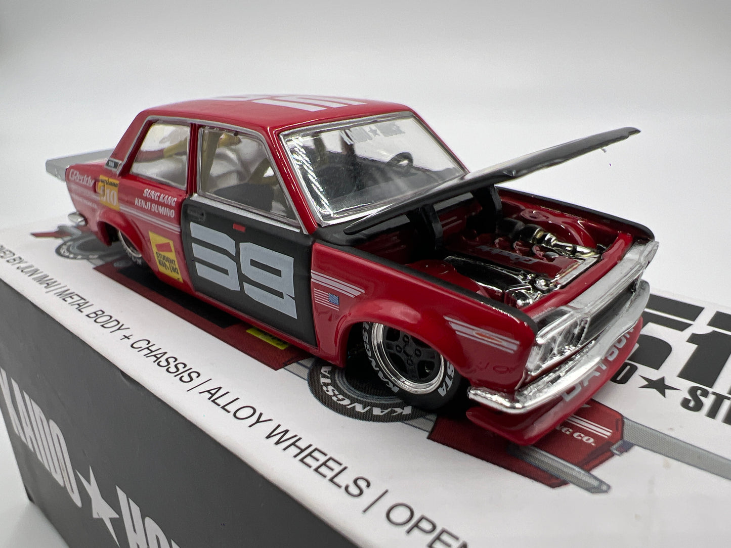 Mini GT Kaido House #003 Datsun 510 Pro Street Red