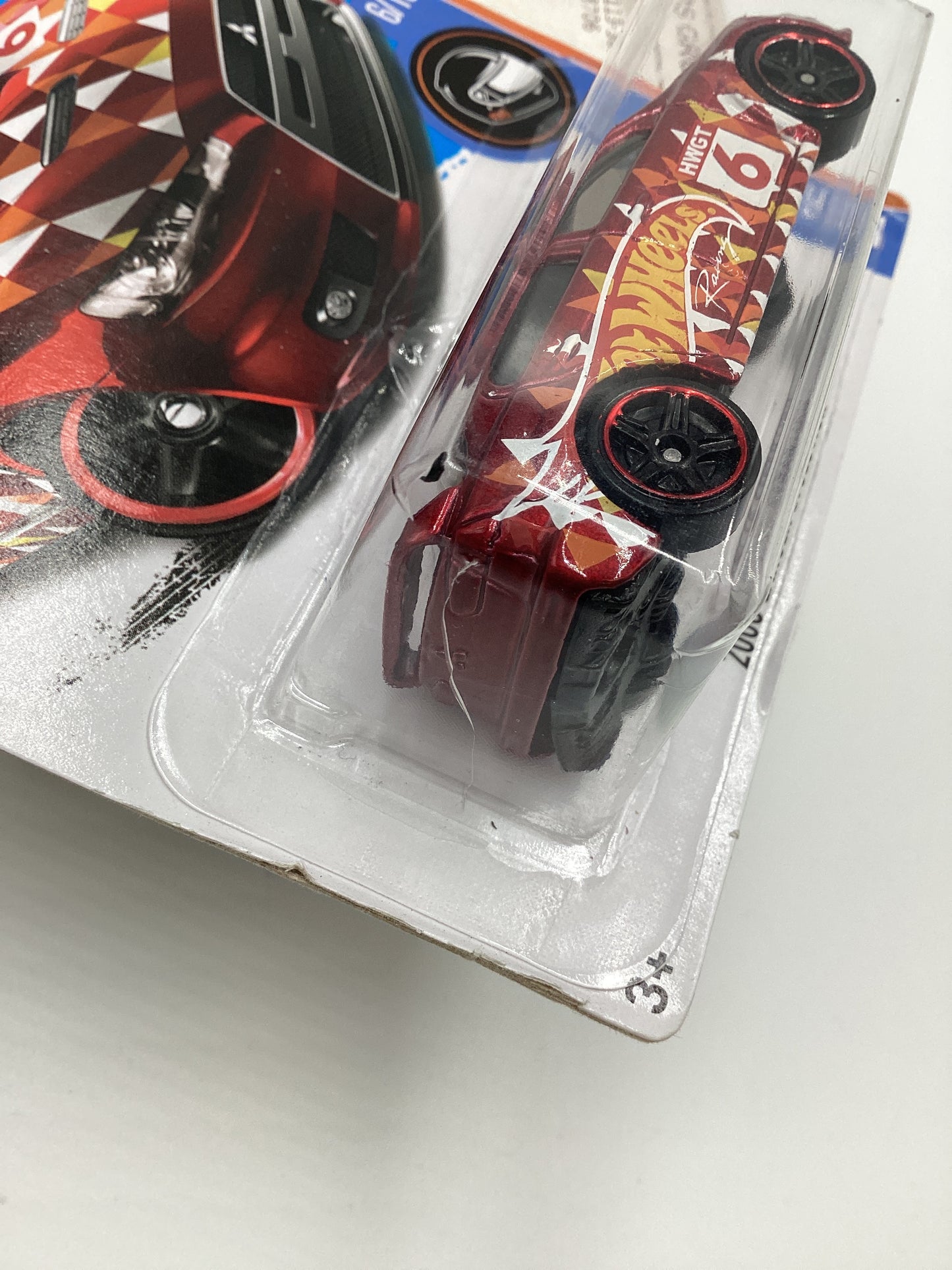 Hot wheels 2016 Kmart Exclusive 2008 Lancer Evolution Red Cracked Blister 237C