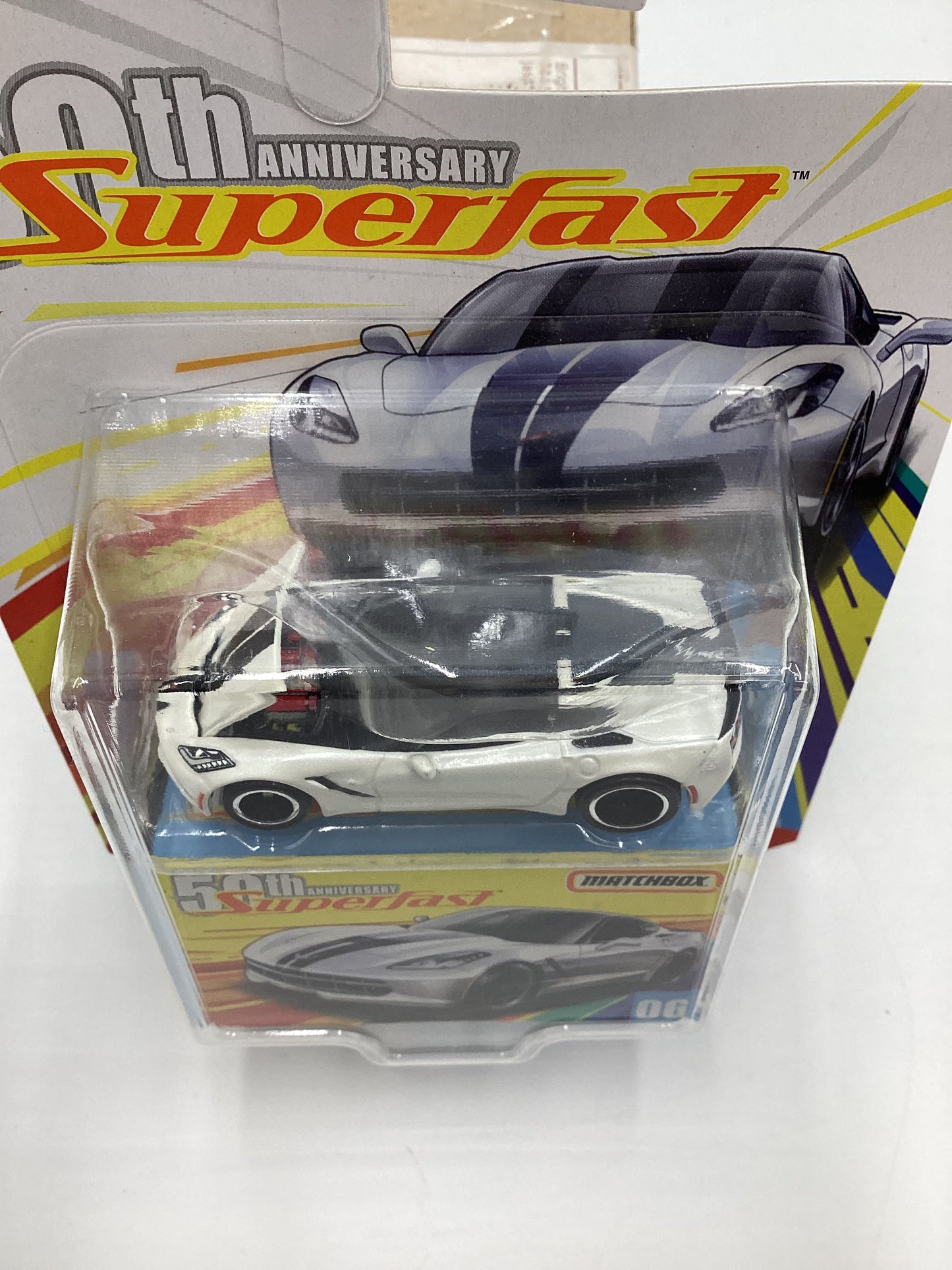 Matchbox 50th Anniversary Superfast #6 16 Corvette Stingray White 169C