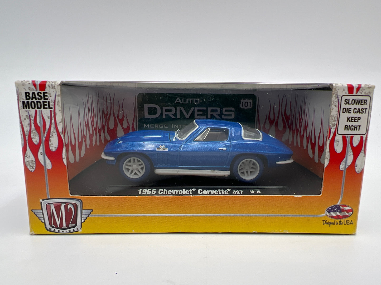 M2 Machines 10-19 Auto Drivers CHASE 1966 Chevrolet Corvette 427 Blue