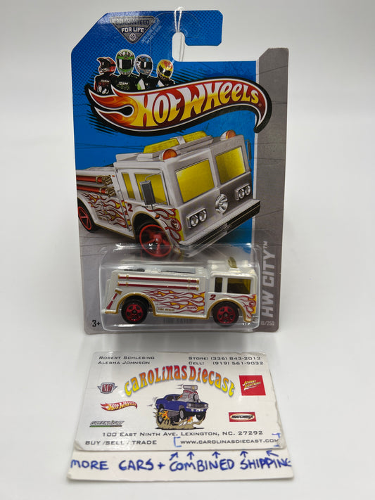 2013 Hot Wheels Treasure Hunt #19 Fire Eater White