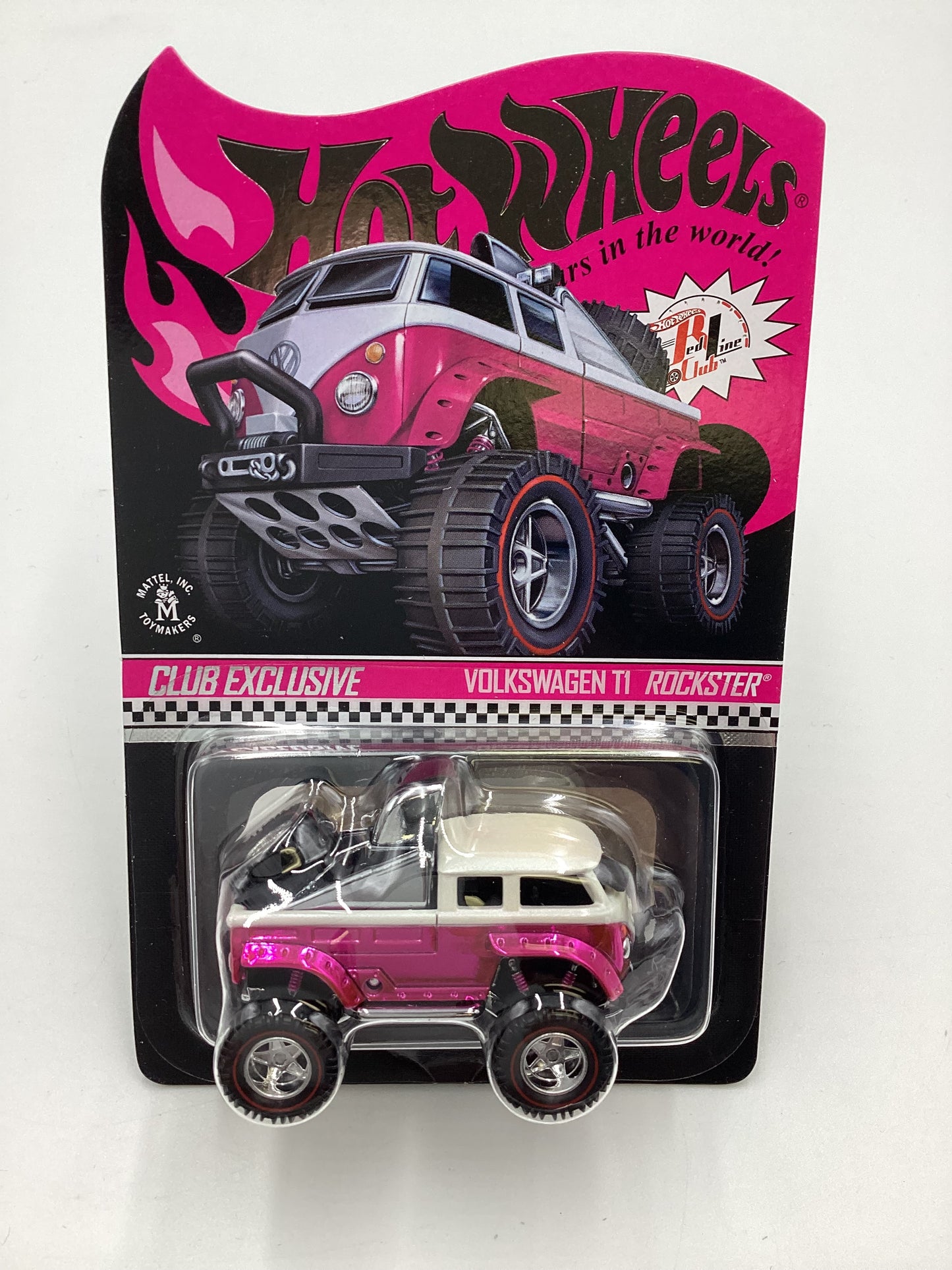 2020 Hot Wheels RLC Pink Party Car Club Exclusives Volkswagen T1 Rockster Pink W/Protector