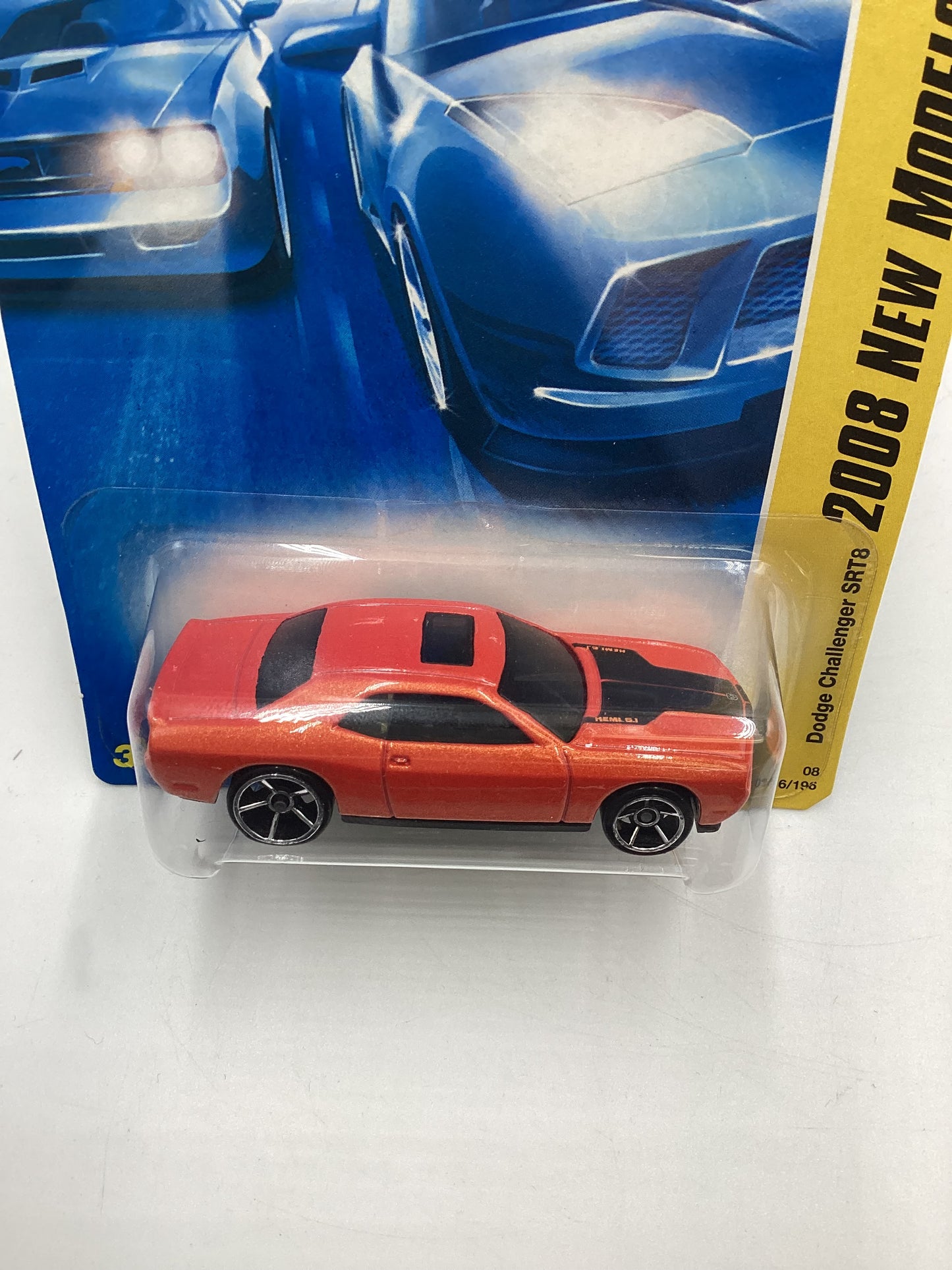 2008 Hot Wheels New Models #16 Dodge Challenger SRT8 Orange 49G