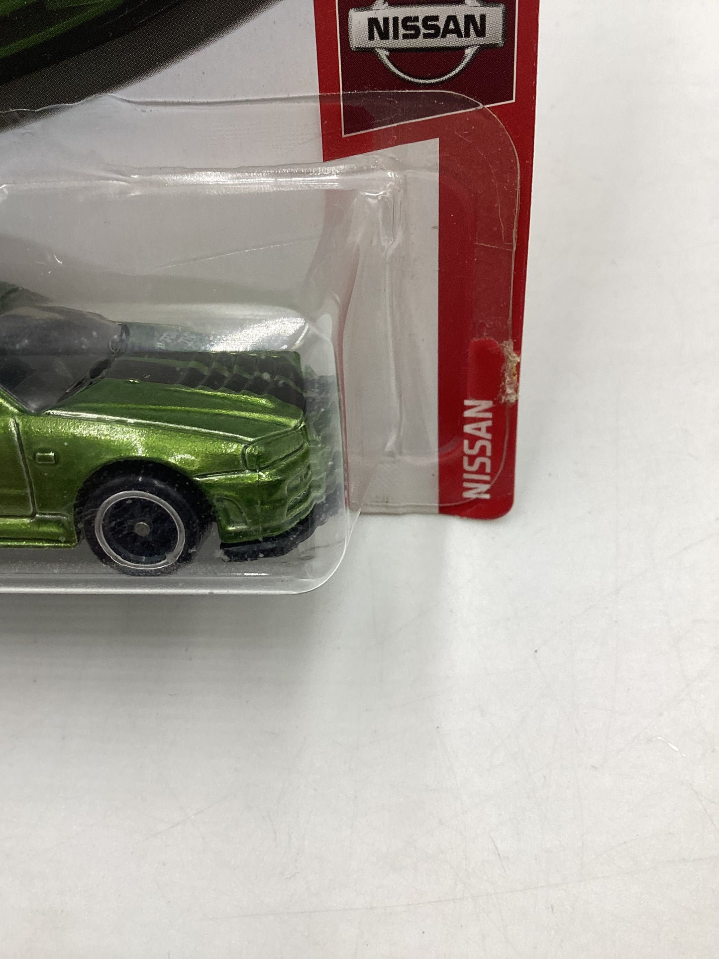 2019 Hot Wheels #045 Super Treasure Hunt Nissan Skyline GT-R BNR34 Green W/Protector Bad Card