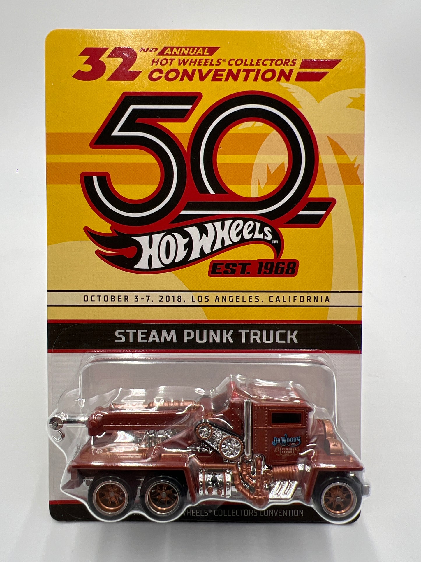 2018 Hot Wheels 32nd Annual Collectors Convention 1829/4000 Steam Punk Truck Copper WProtector