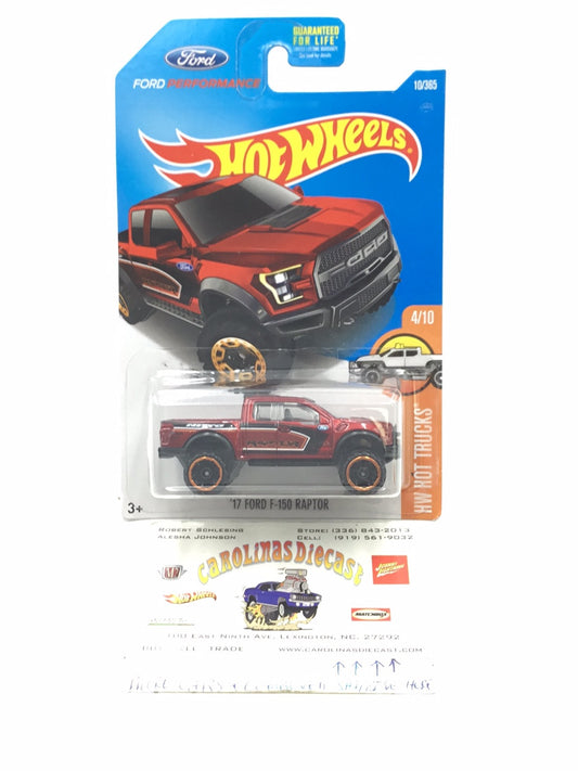 2017 Hot wheels #10 17 Ford F150 Raptor UU3