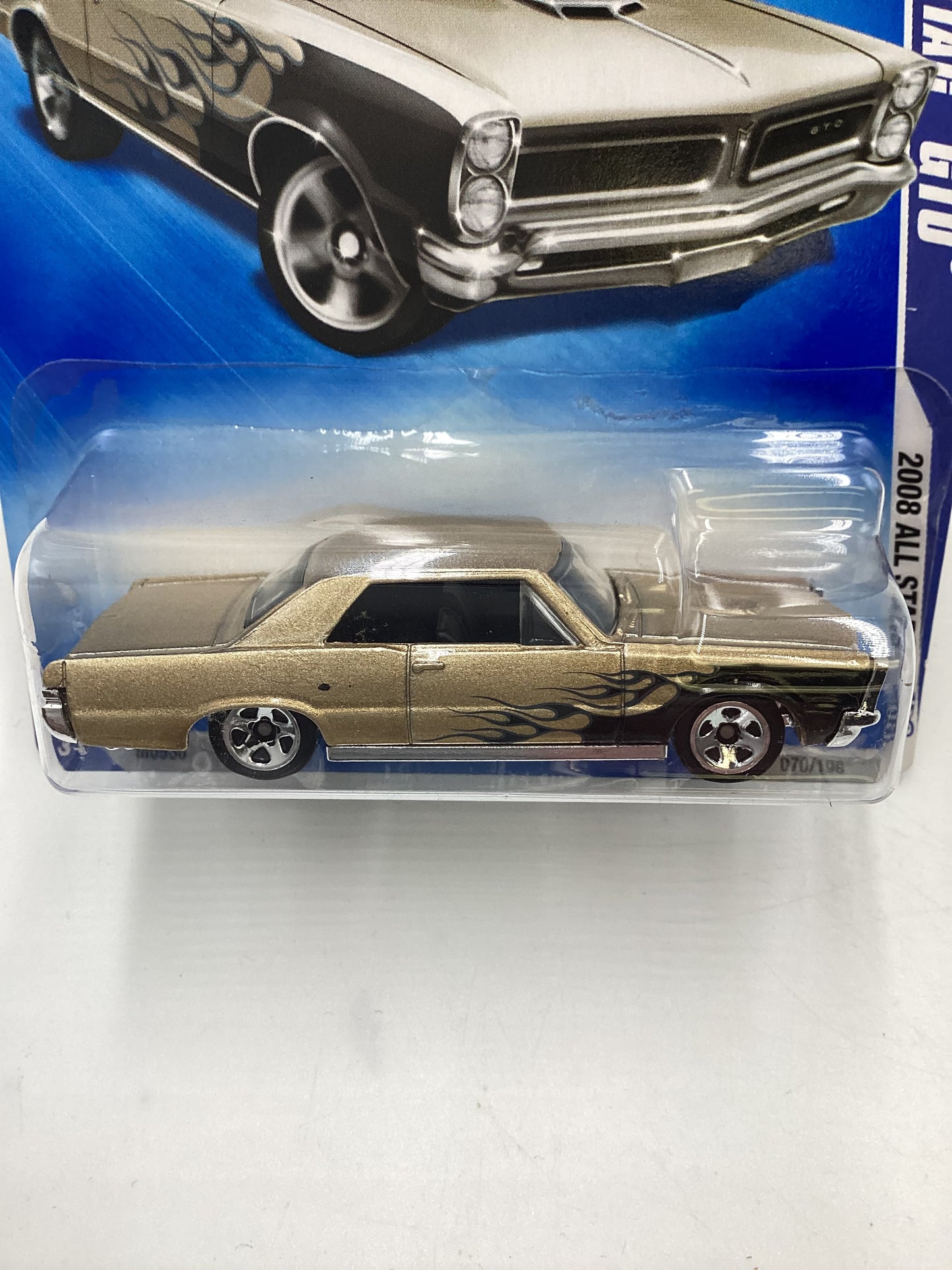 2008 Hot Wheels All Stars #70 1965 Pontiac GTO Gold Kmart Exclusive 239B