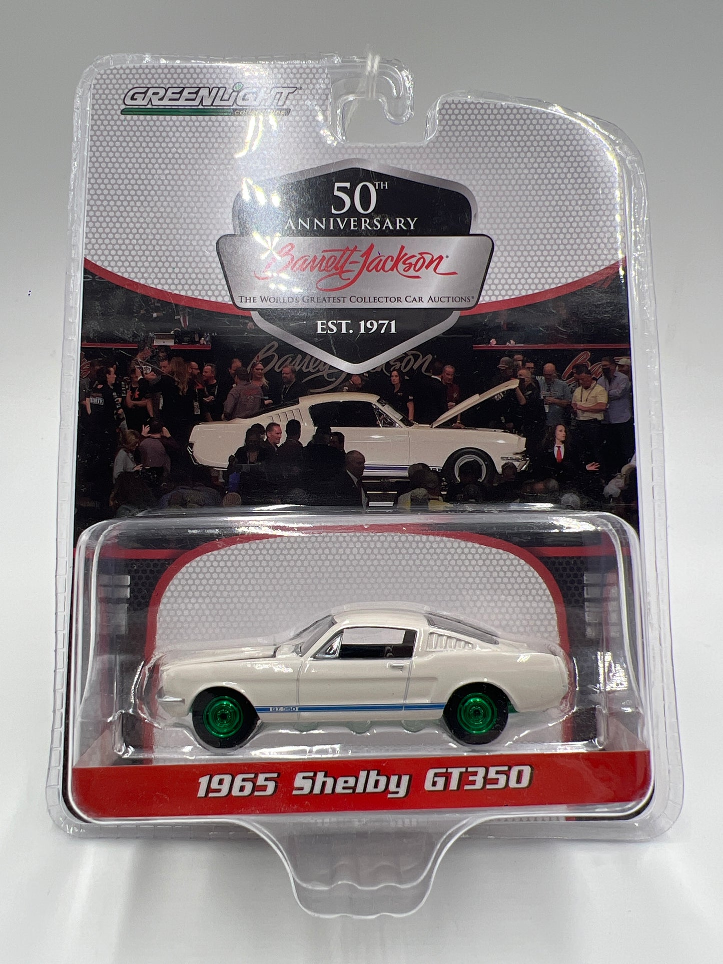 Greenlight Barrett Jackson 50th Anniversary Series 12 CHASE 1965 Shelby GT350 White