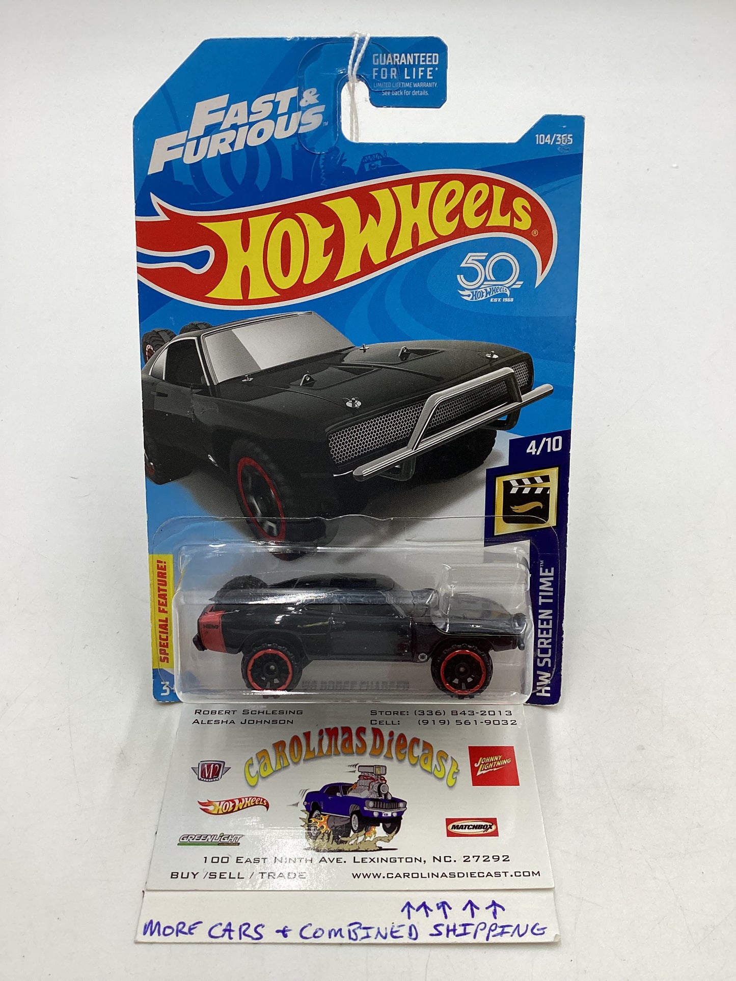 2018 Hot wheels HW screentime #104 70 Dodge Charger Fast & Furious 69F