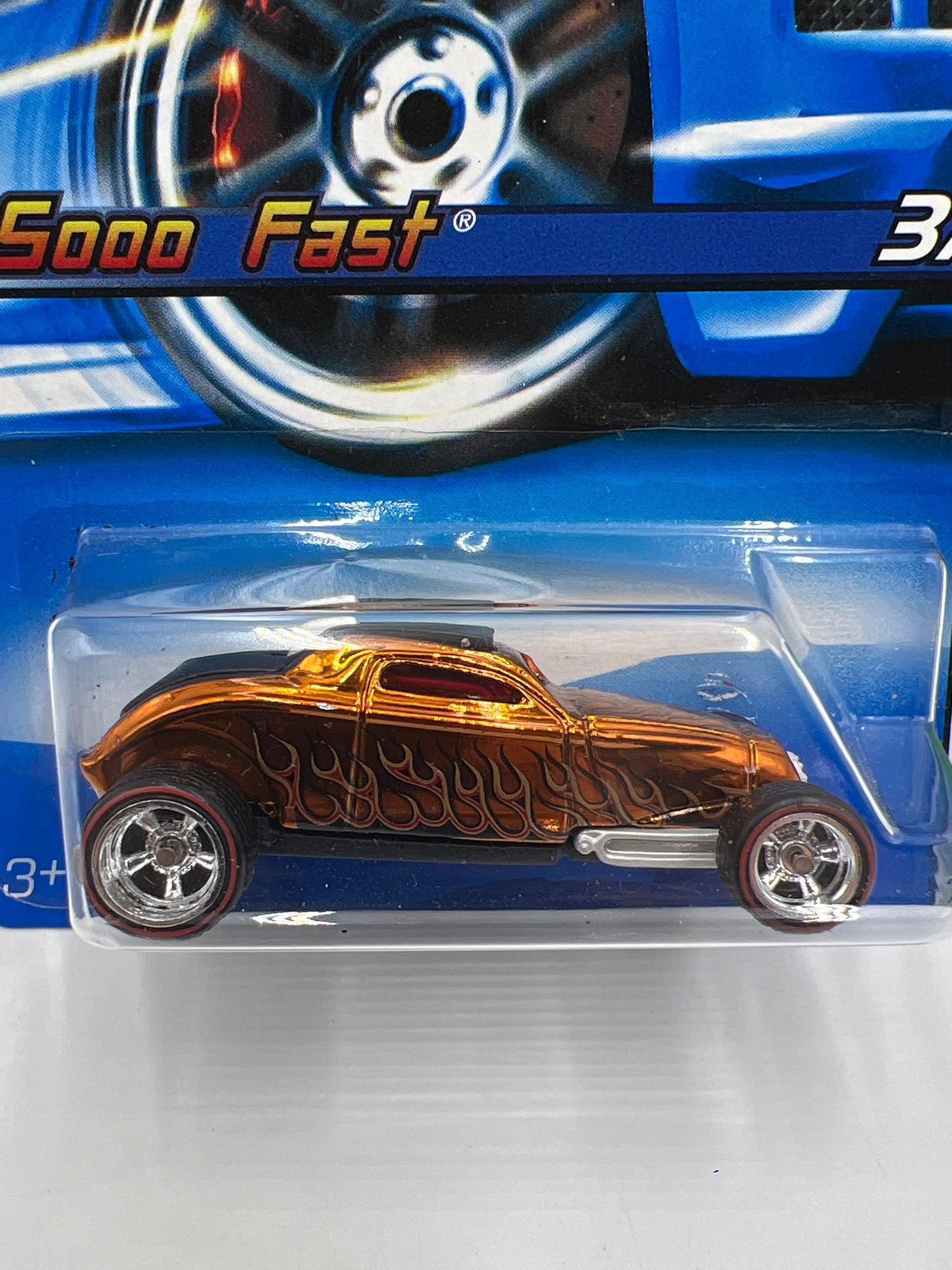 2006 Hot Wheels Treasure Hunt #41 Sooo Fast Orange W/Real Riders W/Protector 283A